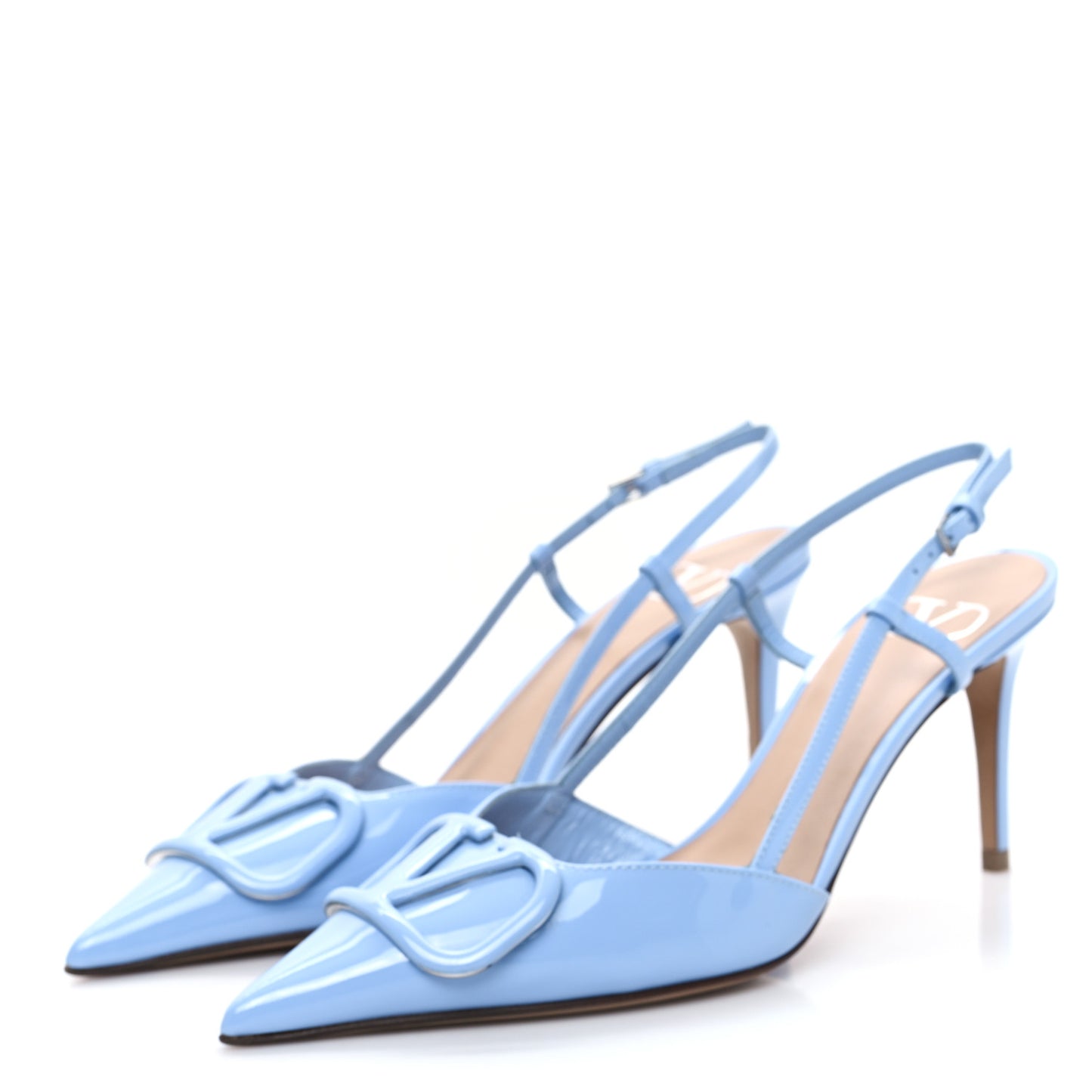 Patent Signature VLogo Slingback 80mm Pumps 37 Popeline