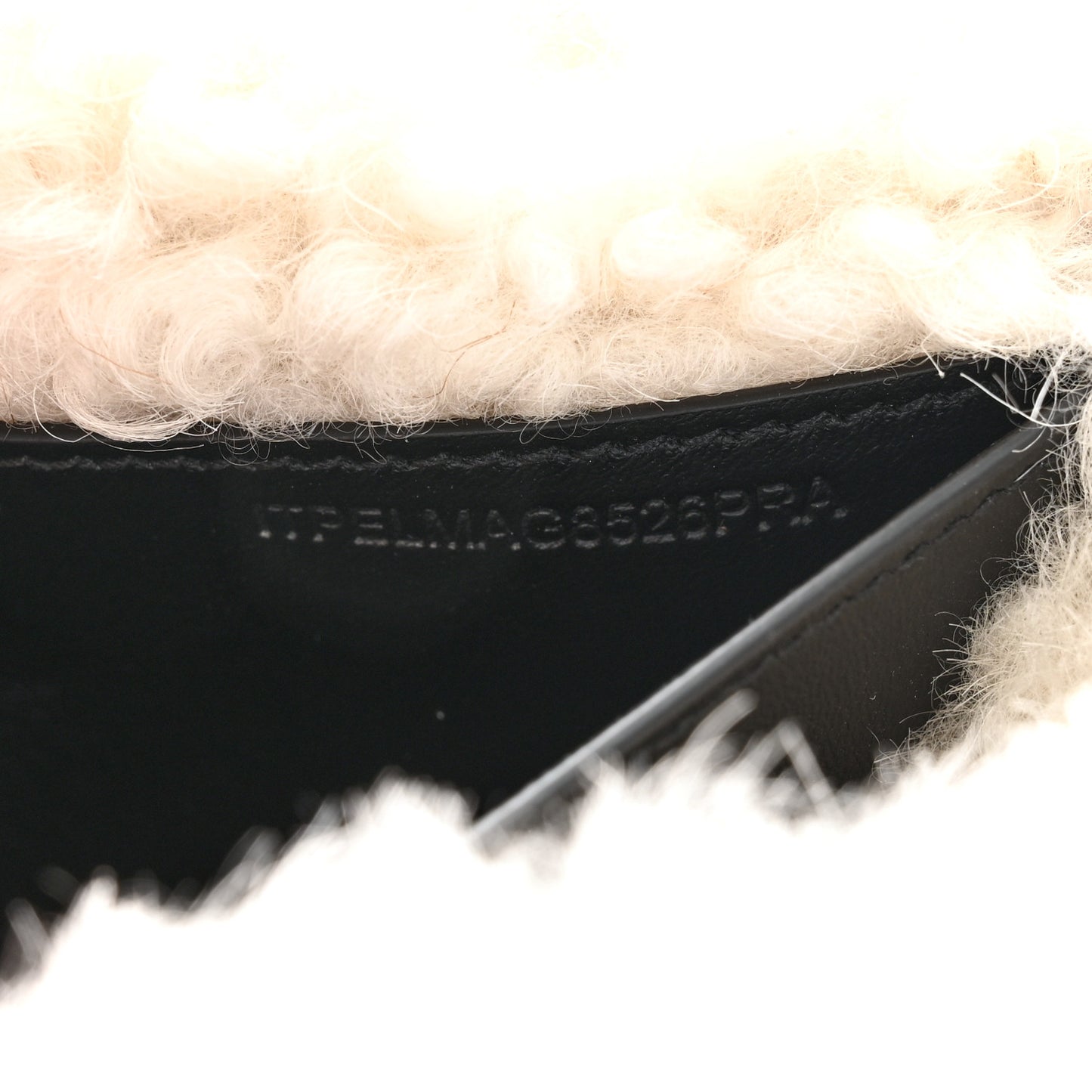 Coated Canvas Shearling Horseferry Print Small Lola Bag Black