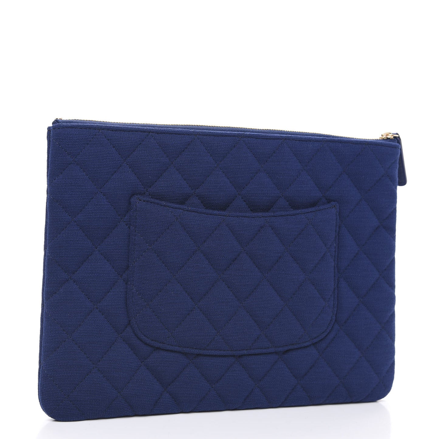 Jersey Quilted Medium Cosmetic Case Blue
