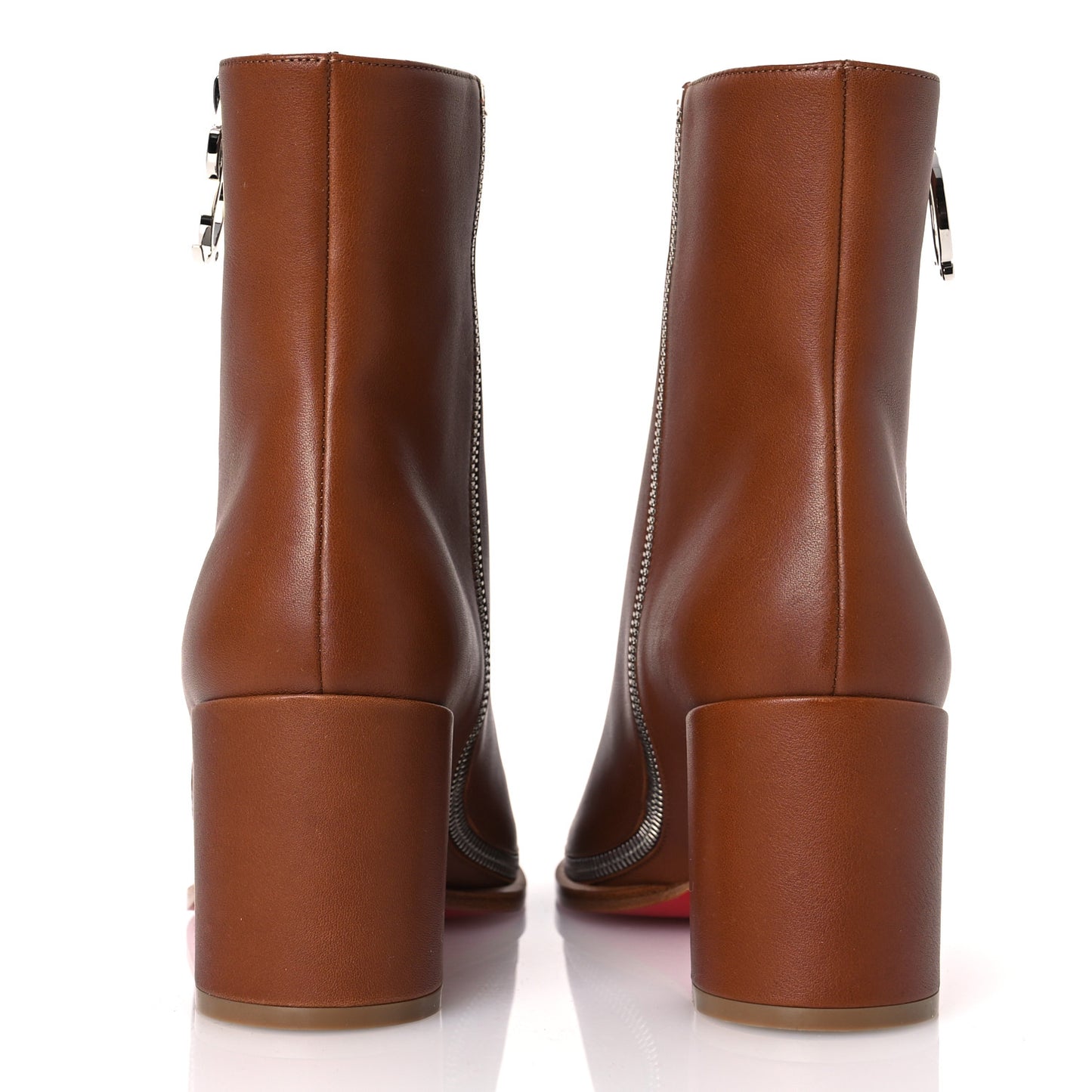 Calfskin CL Zip 70 Ankle Bootie 38 Brown