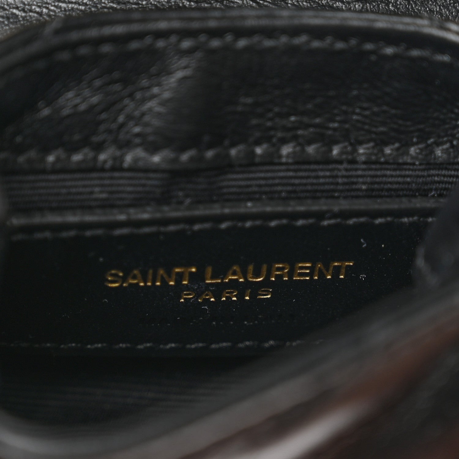 Saint Laurent Calfskin Y Quilted Monogram Loulou AirPods Crossbody Case Black 7 of 10
