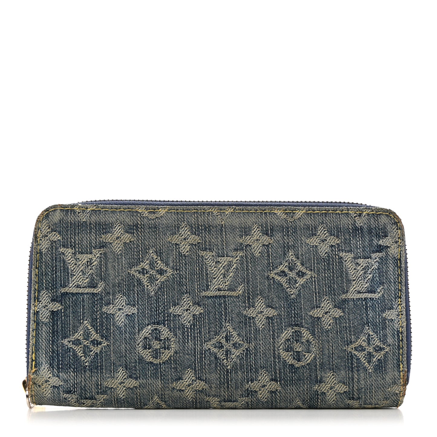 Monogram Denim Zippy Wallet Blue