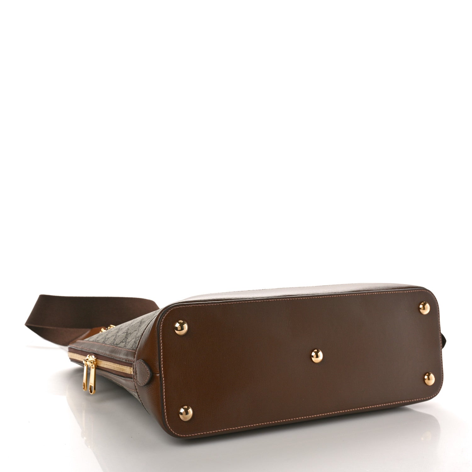 Gucci GG Supreme Monogram Azalea Calfskin Horsebit 1955 Duffle Bag Beige Ebony Brown Sugar 4 of 10