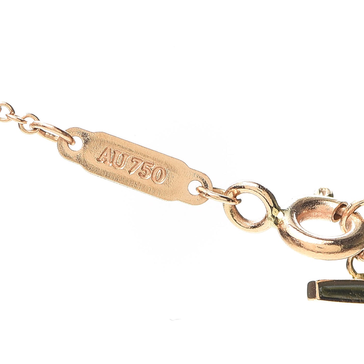 18K Rose Gold Large T Smile Pendant Necklace