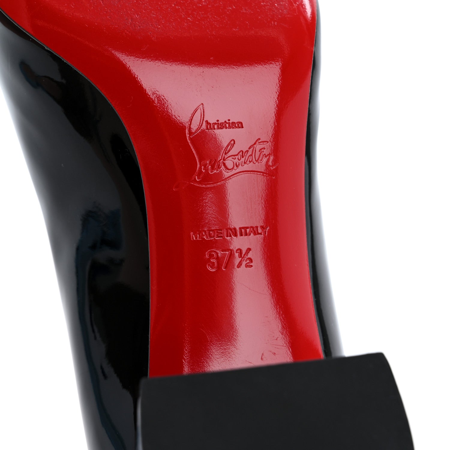 Christian Louboutin Patent Calfskin Miss Sab 55 Pumps 37.5 Black 7 of 9