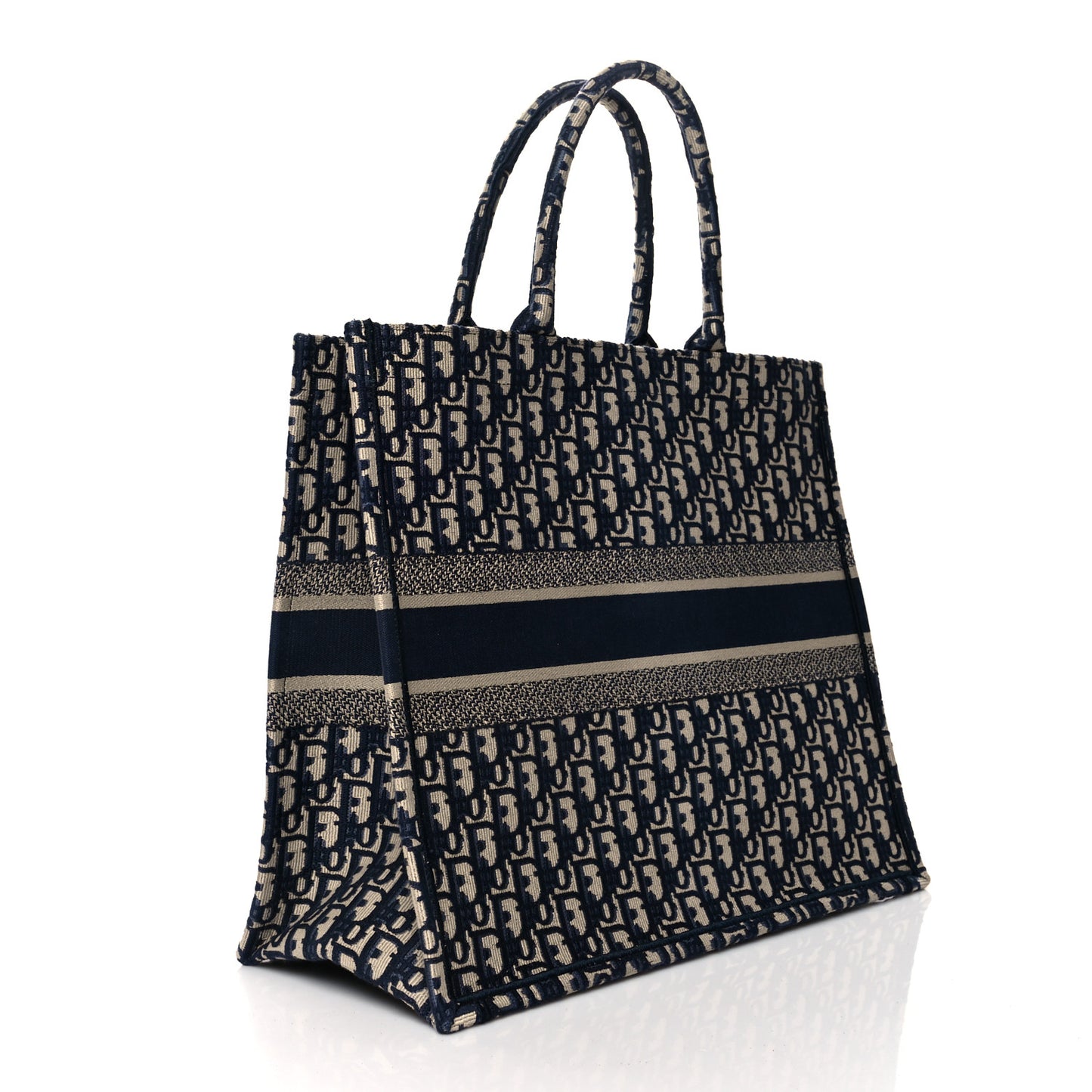 Oblique Large Book Tote Blue Multicolor