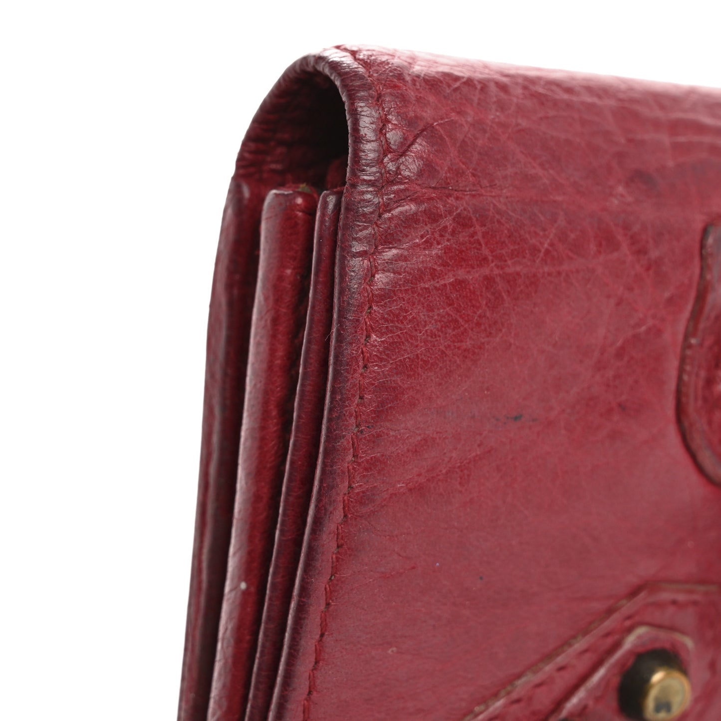 Agneau Gold Hardware Continental Zip Around Wallet Rose Thulian