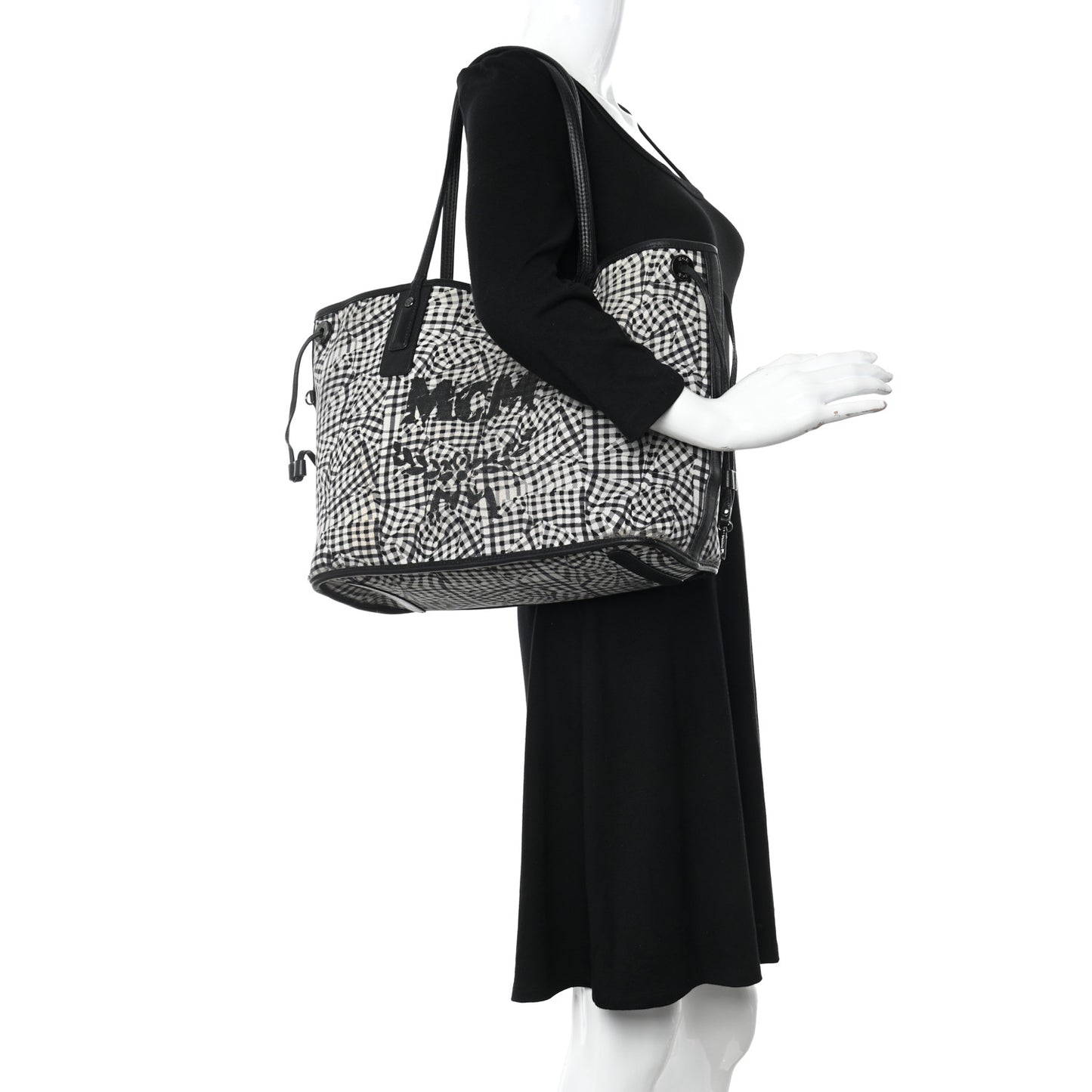 Visetos Medium Liz Reversible Shopper Tote Black