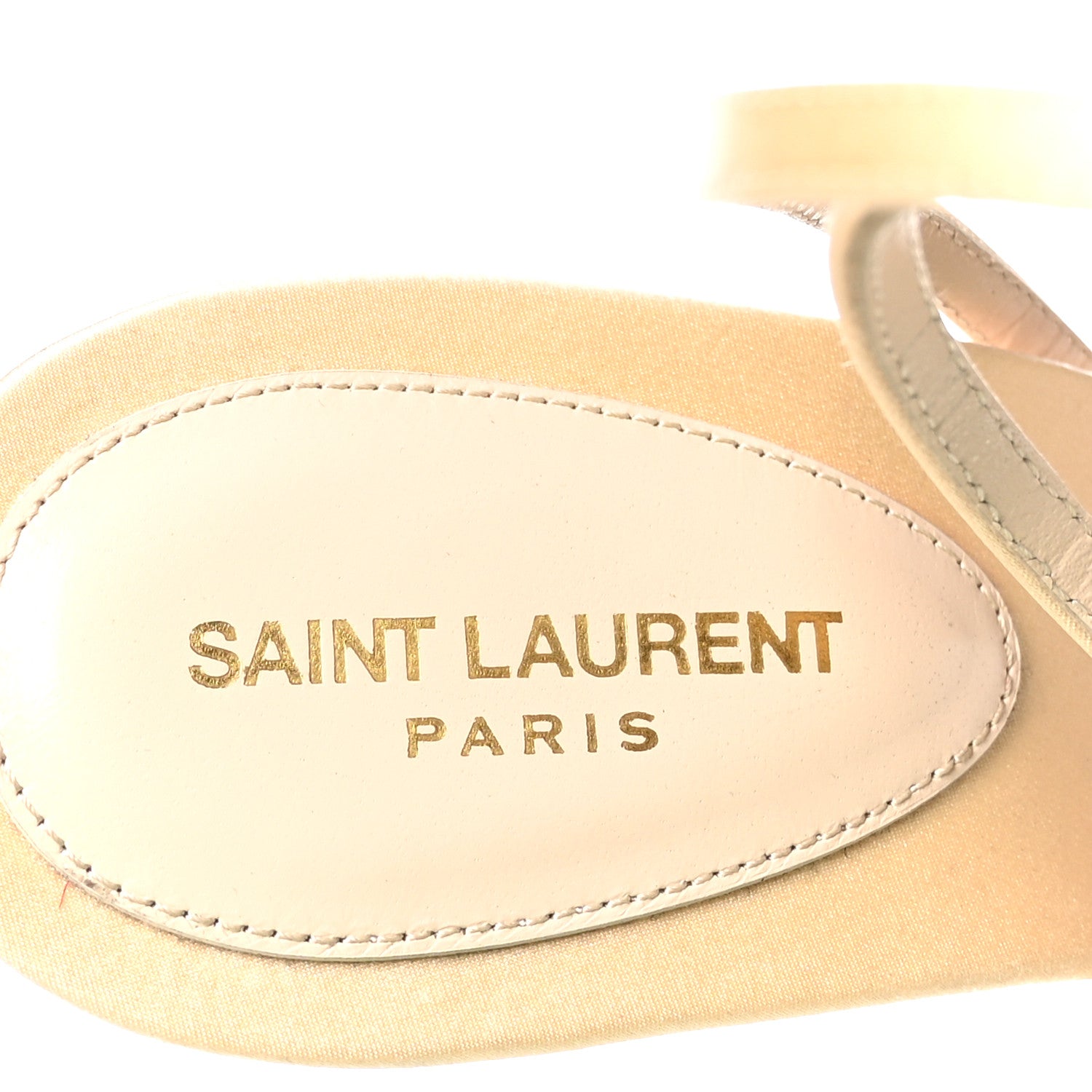 Saint Laurent Crepe Satin Crystal New Nuit 110 Sandals 39.5 Soft Nude 6 of 8