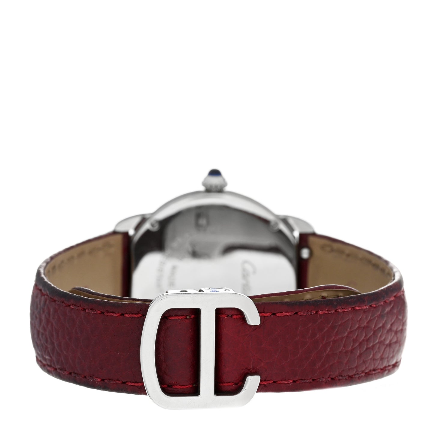 Stainless Steel Calfskin 29mm Ronde Solo Quartz Watch Burgundy