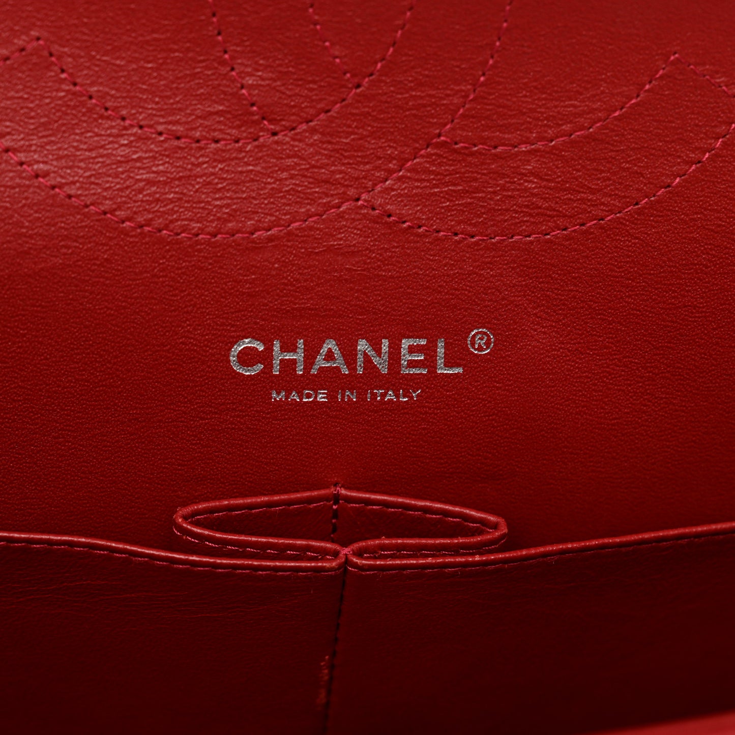 Patent Quilted Jumbo Double Flap Red