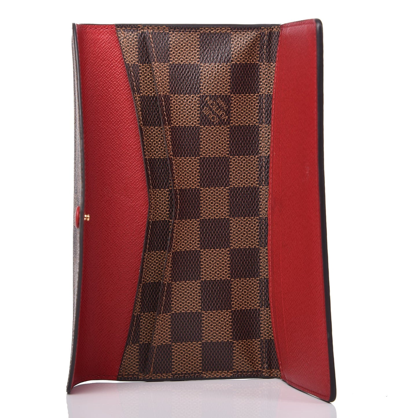 Damier Ebene Josephine Wallet Red