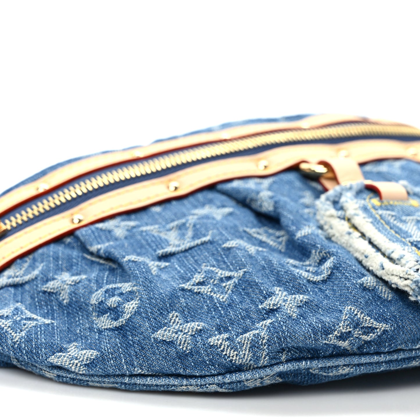 Monogram Denim High Rise Bumbag Blue