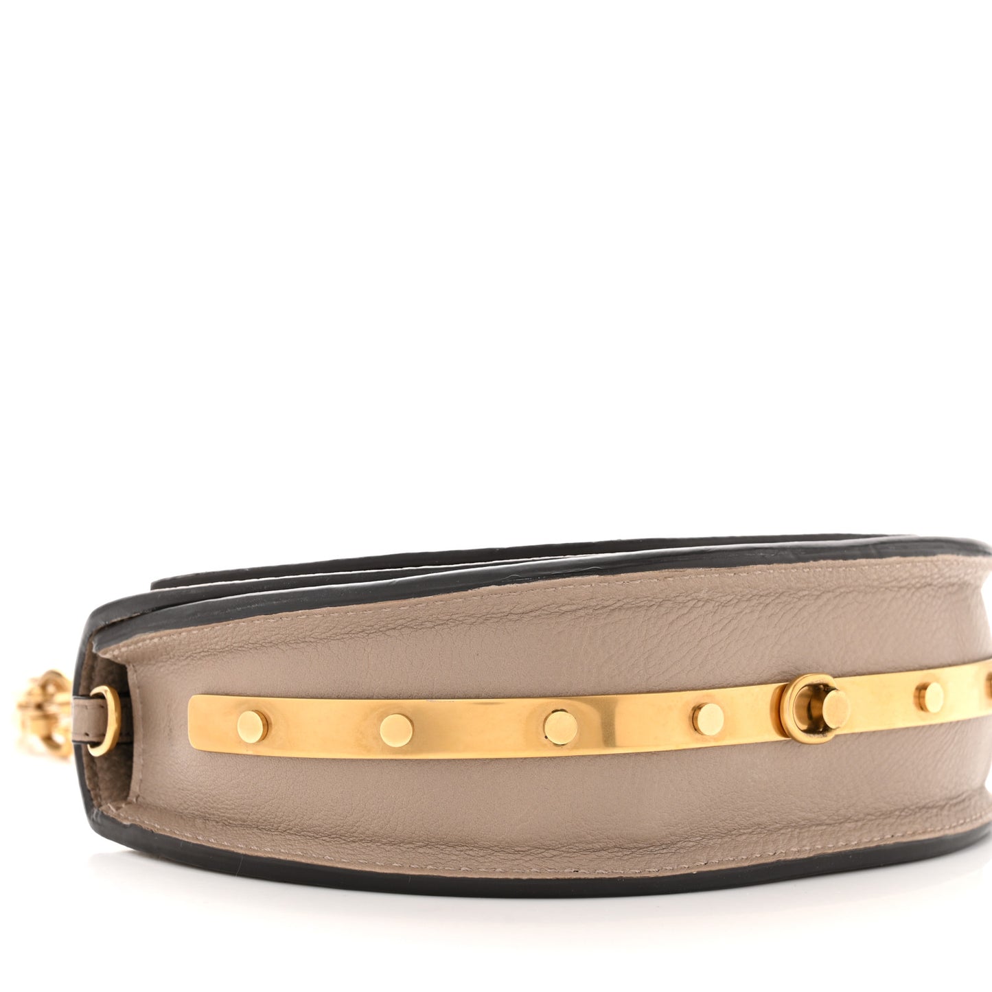 Calfskin Small Nile Bracelet Minaudiere Bag Motty Grey