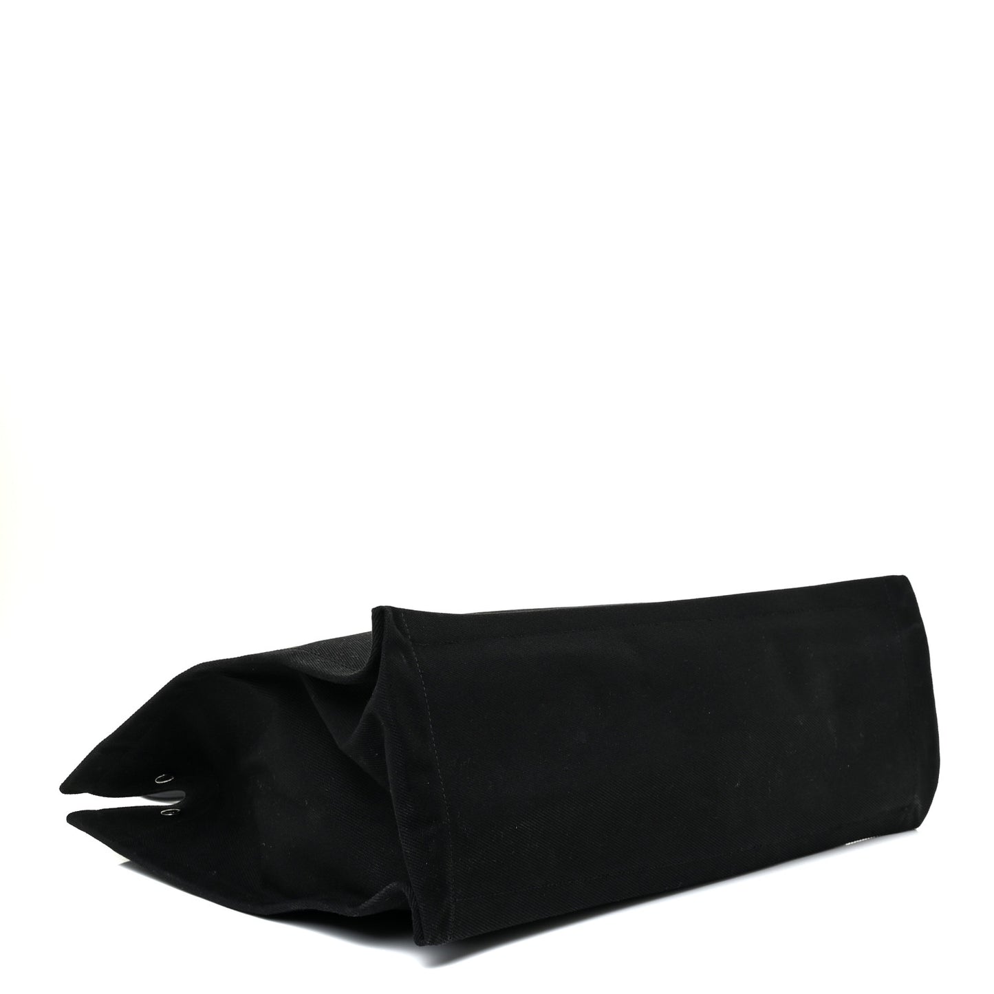 Linen Calfskin Rive Gauche Tote Black