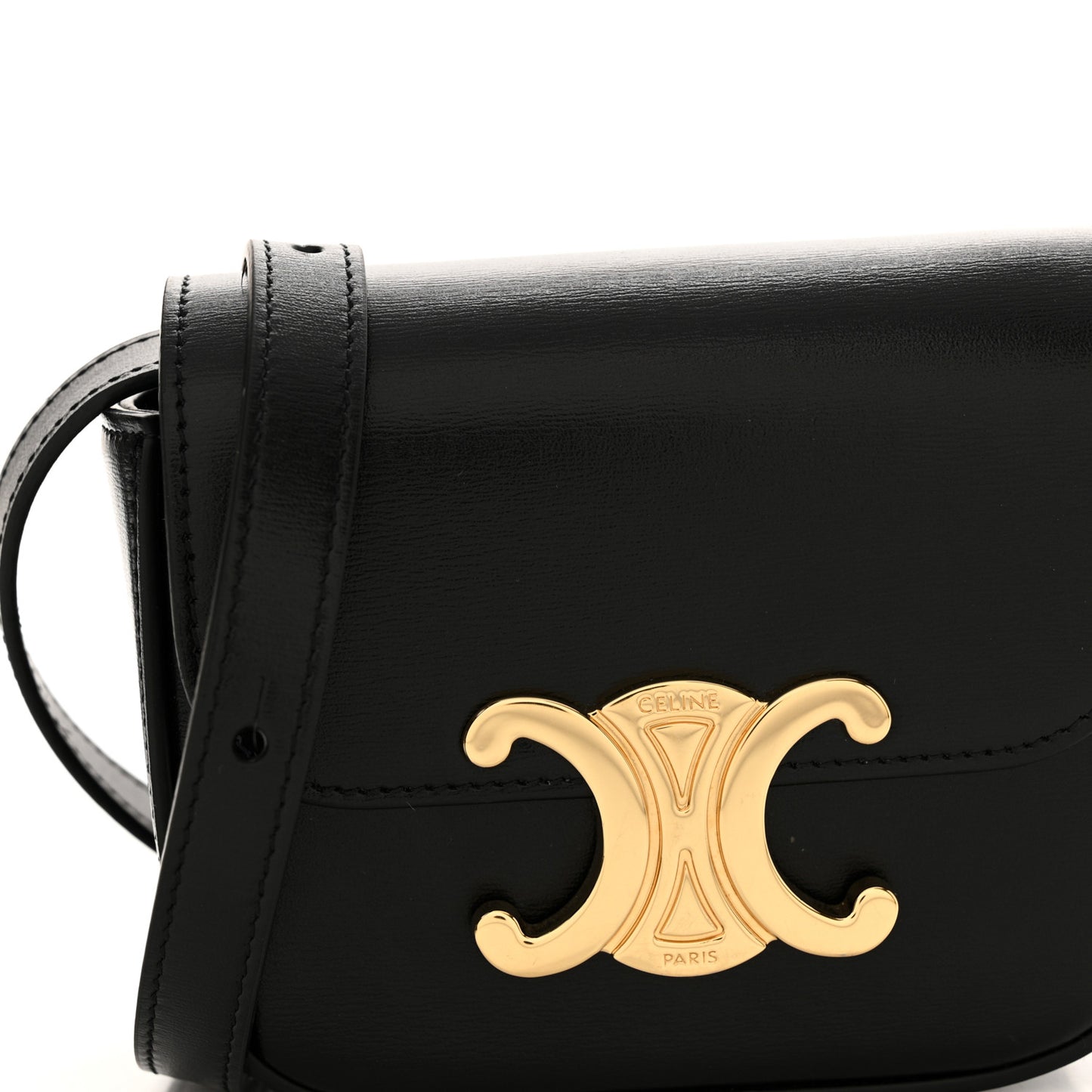 Shiny Calfskin Mini Claude Black