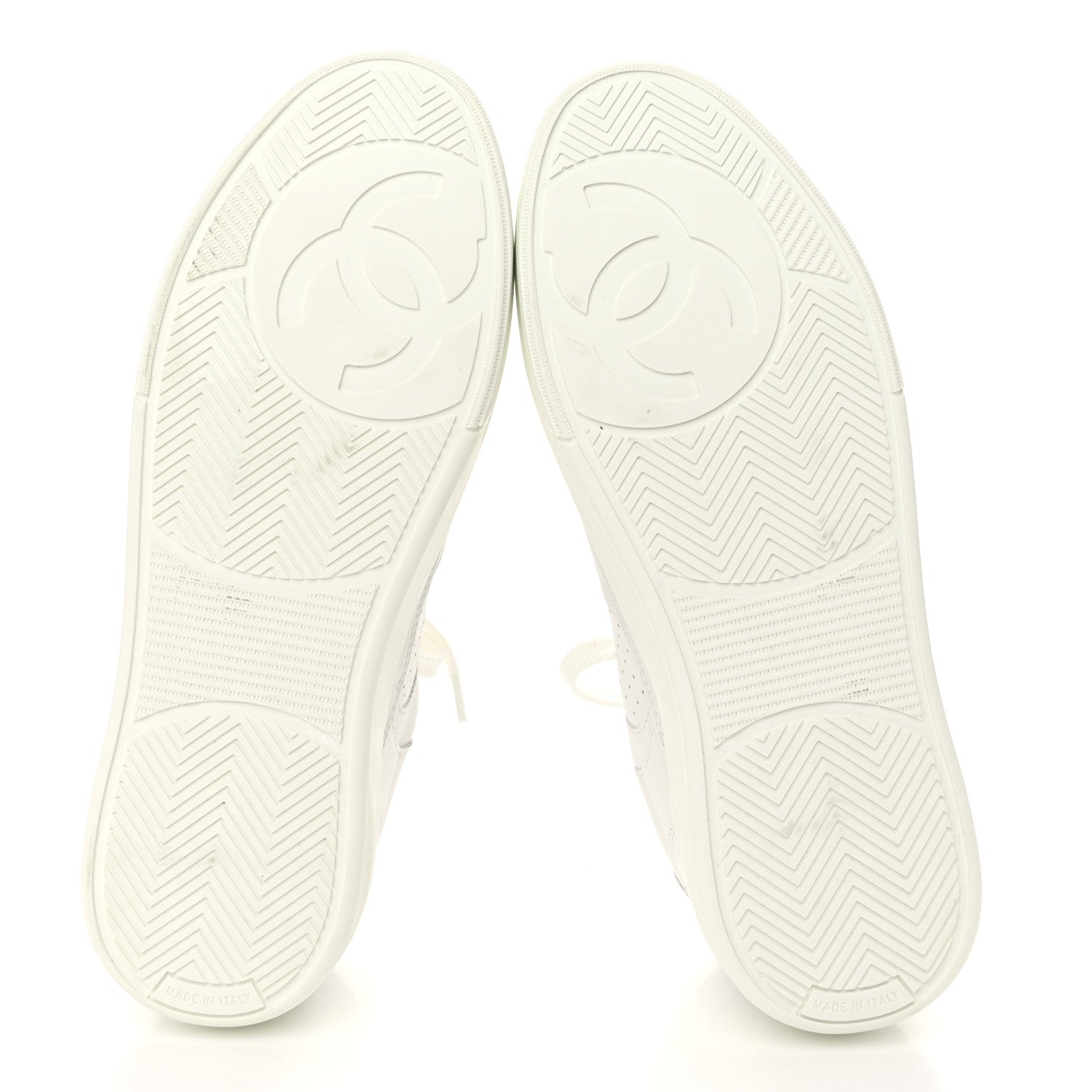 Chanel Calfskin CC Womens Sneakers 38 White 5 of 11