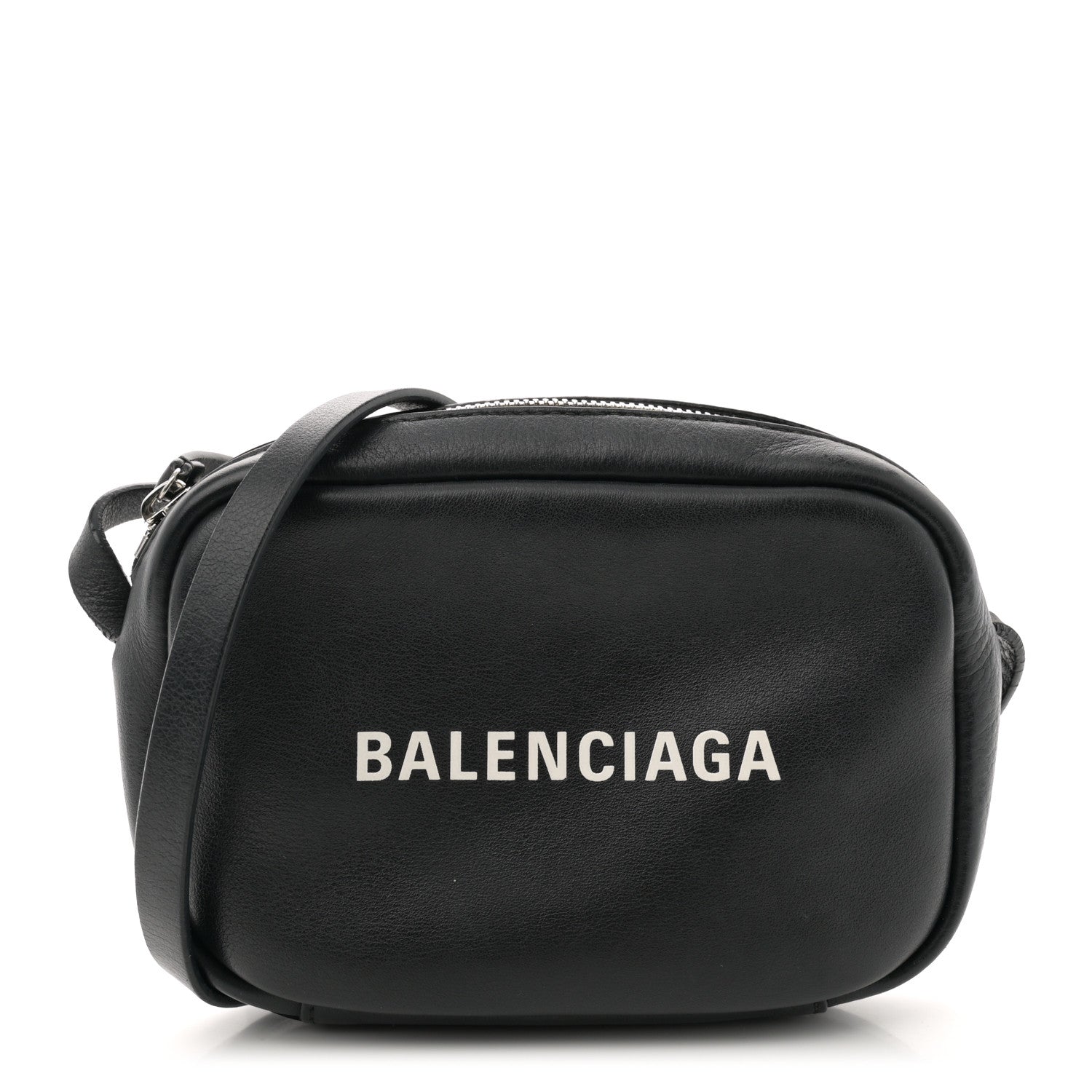 Balenciaga Calfskin Logo XS Everyday Camera Bag Black 1696835