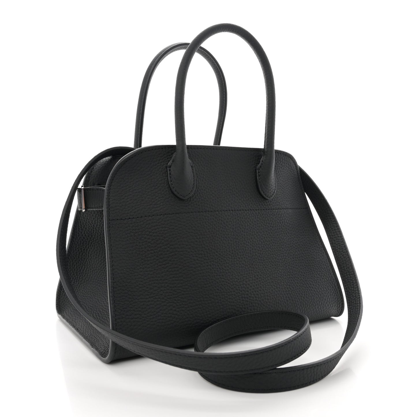 Grained Calfskin Soft Margaux 10 Bag Black