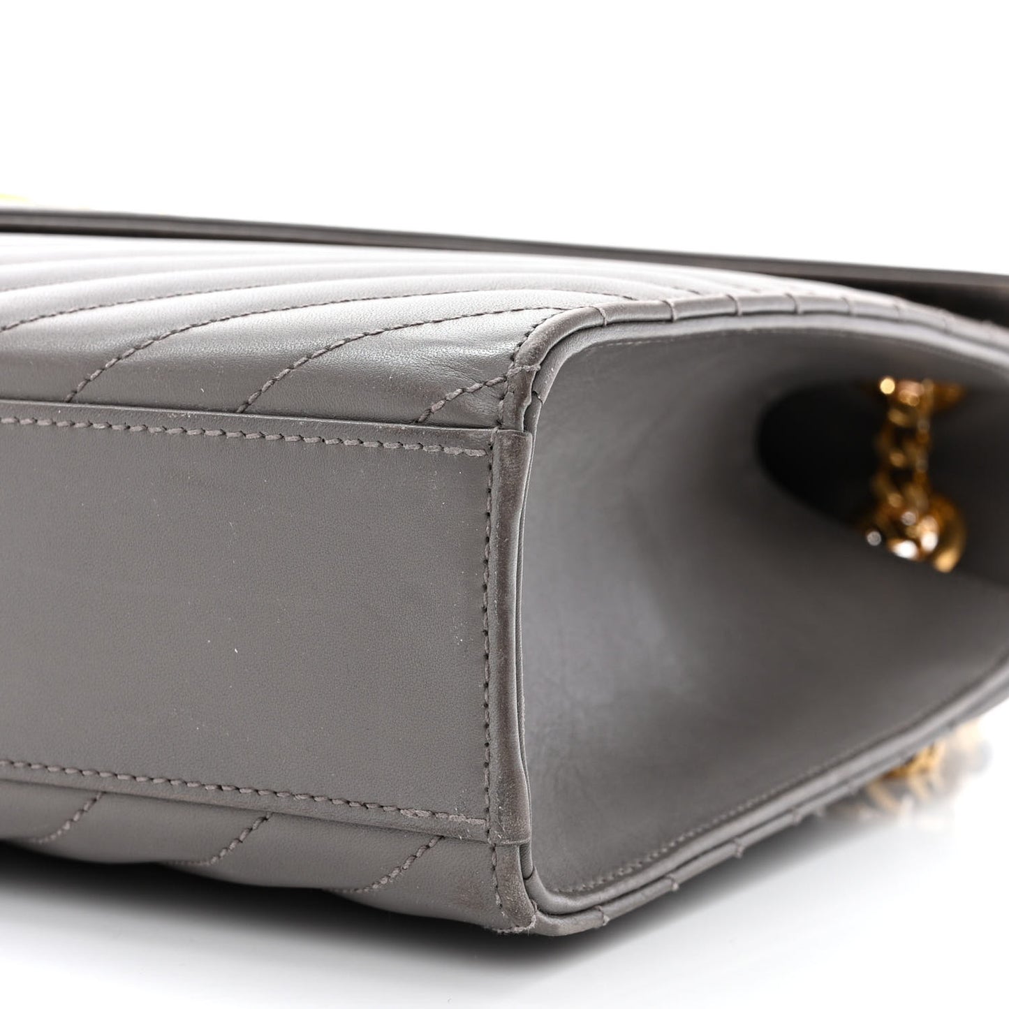 Smooth Calfskin Matelasse Large Monogram Satchel Fog