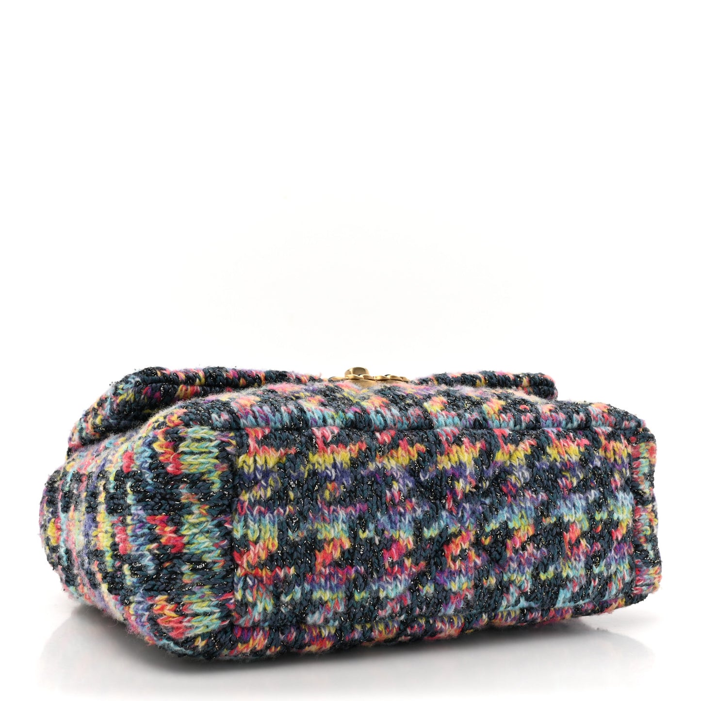 Tweed Quilted Medium Chanel 19 Flap Dark Multicolor