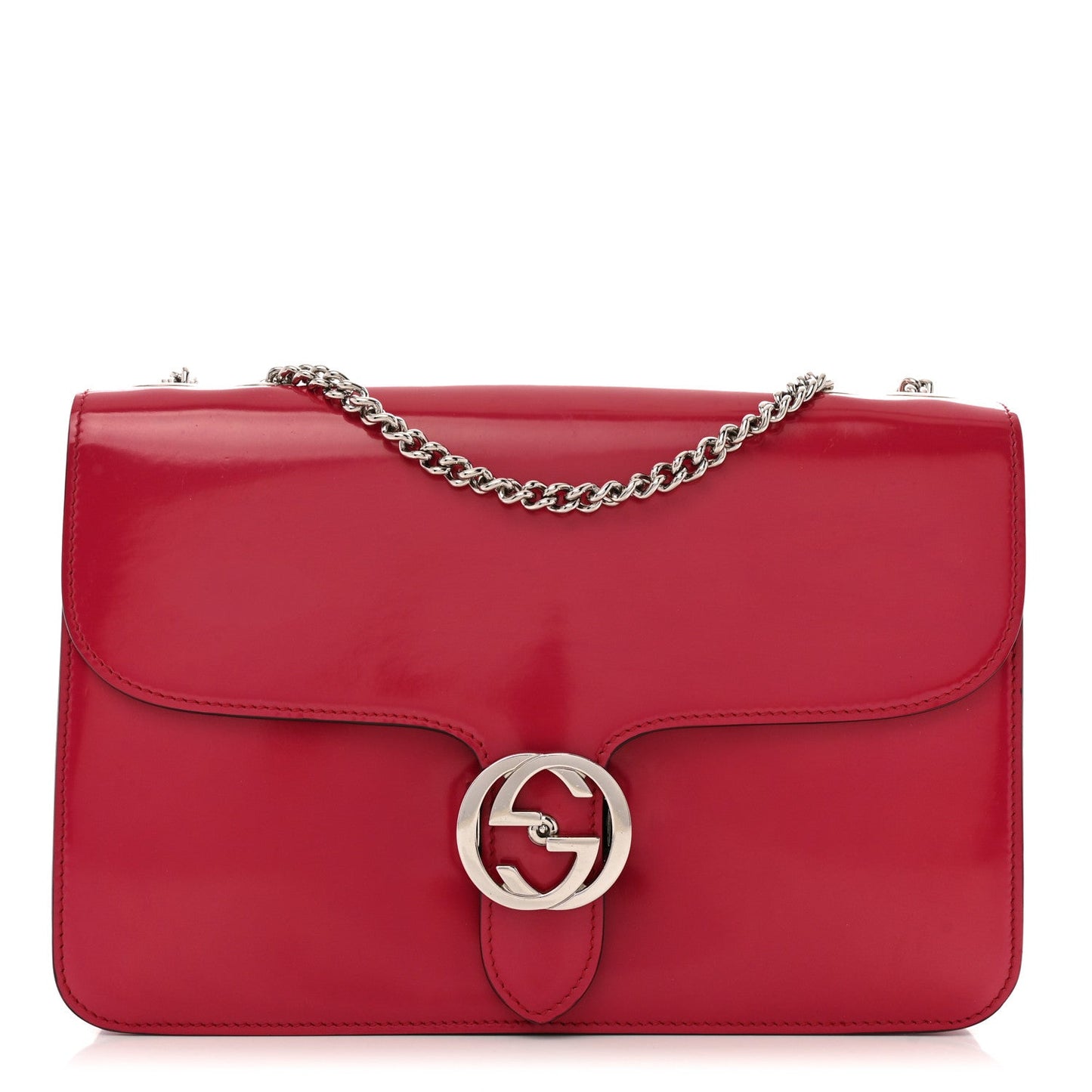 Shade Lux Calfskin Interlocking G Shoulder Bag Petunia