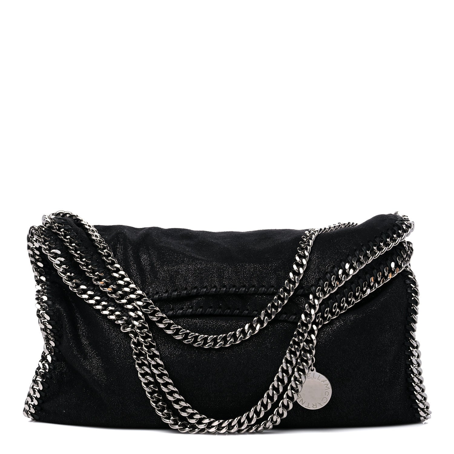 Stella McCartney Shaggy Deer Small Falabella Fold Over Tote Black 1 of 9