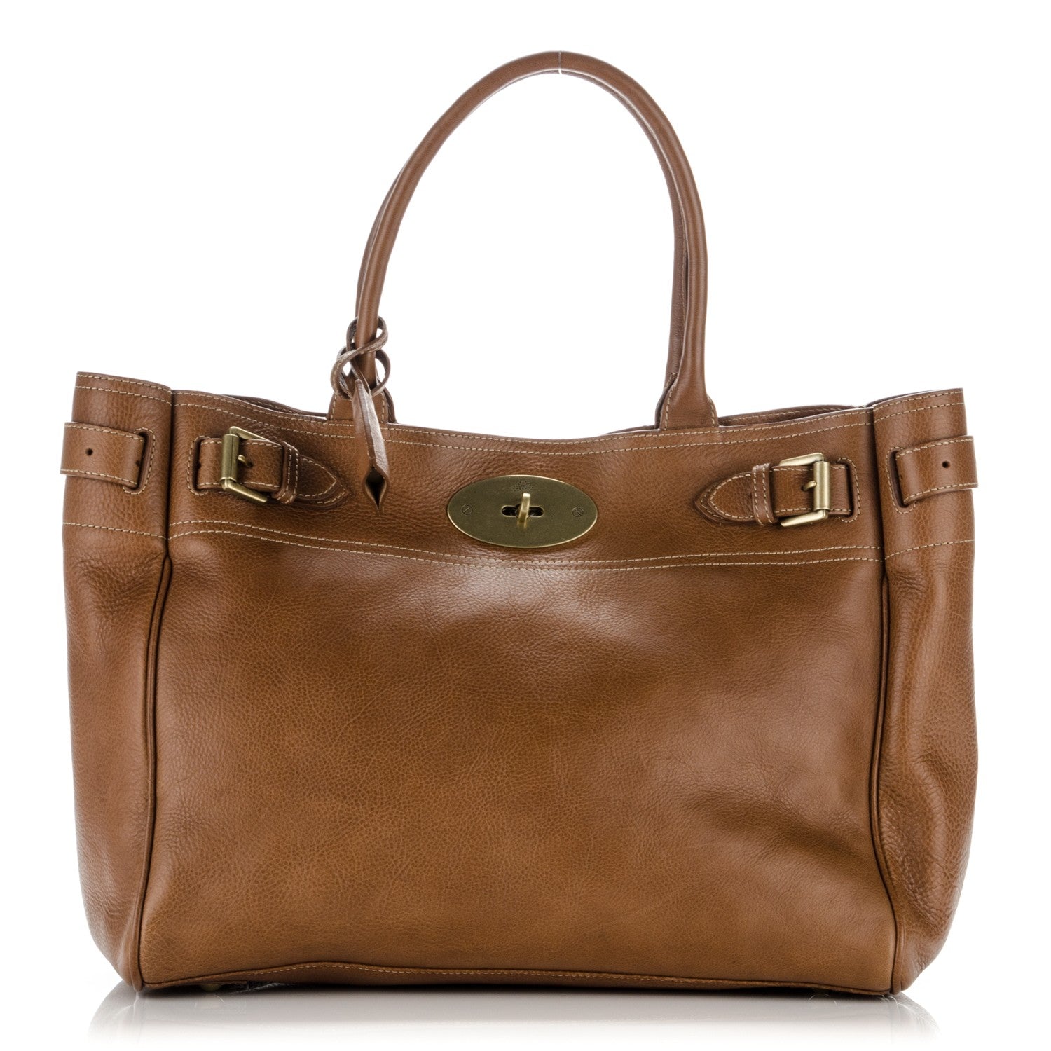 Mulberry Natural Leather Bayswater Tote Oak 176856 – FASHIONPHILE