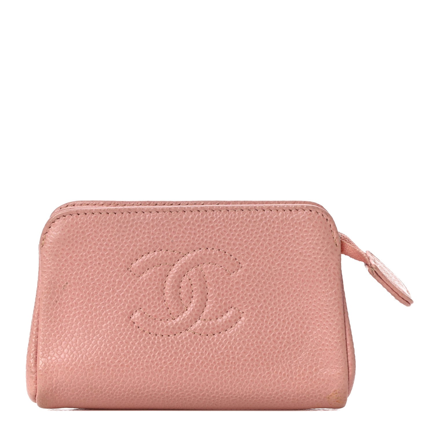 Chanel Caviar Timeless CC Cosmetic Pouch Light Pink 1 of 19