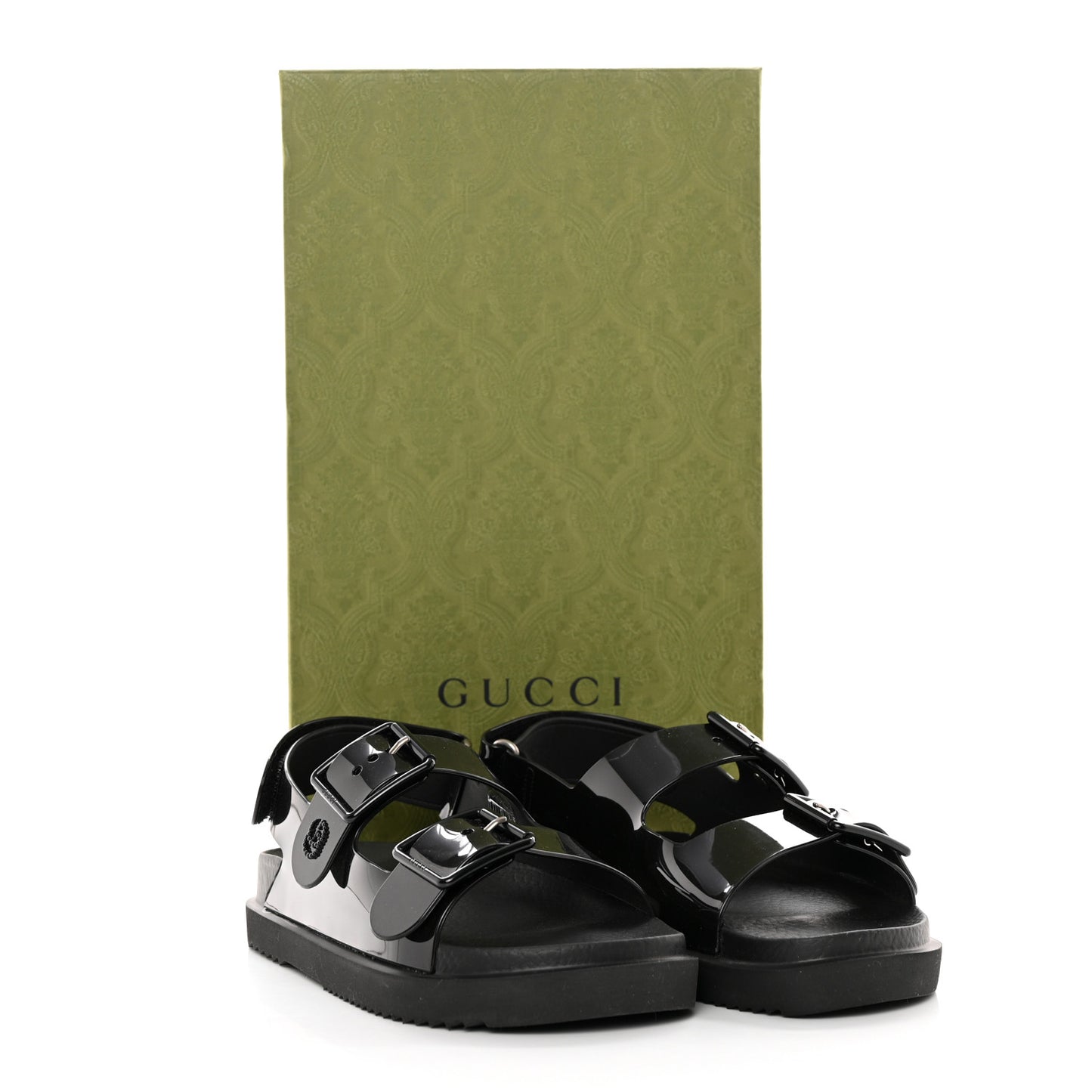 Rubber Mini Double G Womens Isla Dad Sandals 36 Black