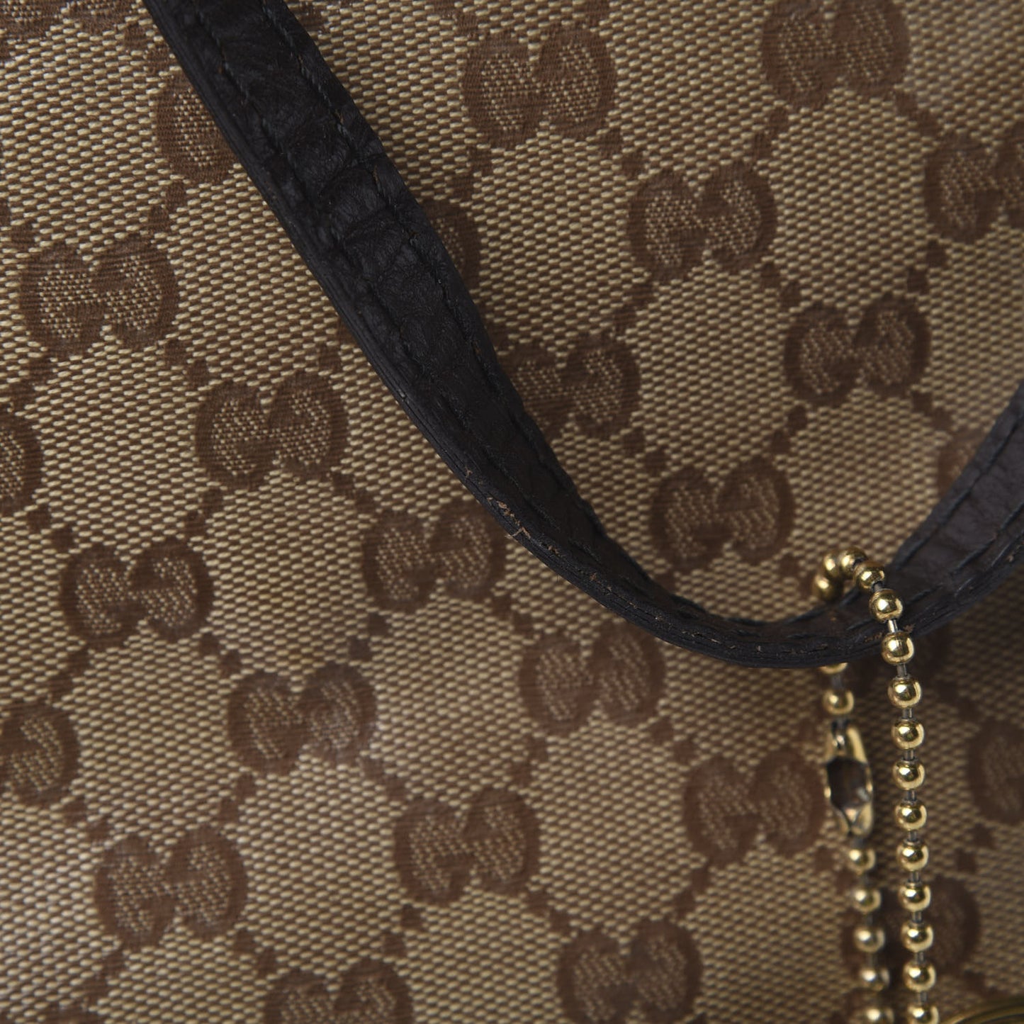 Crystal Monogram Large Babouska Vertical Shopping Tote Brown