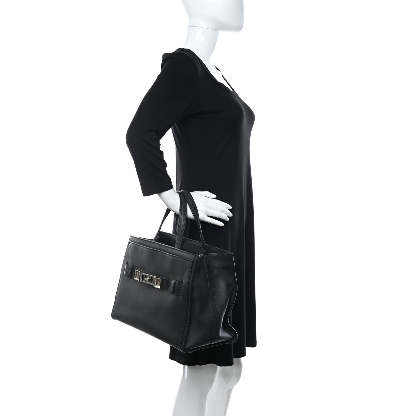 Calfskin Small PS11 Tote Black