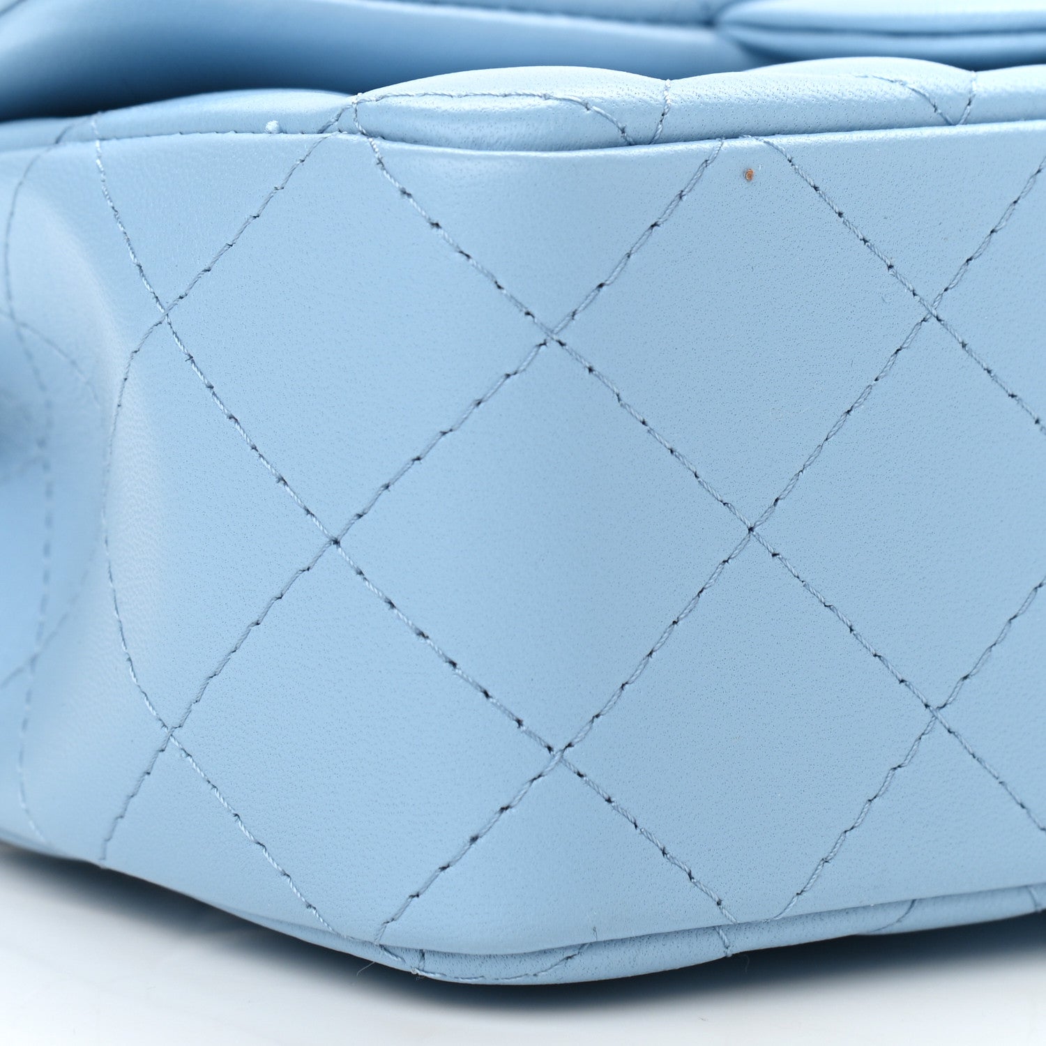 Chanel Lambskin Quilted Mini Rectangular Flap Light Blue 9 of 11