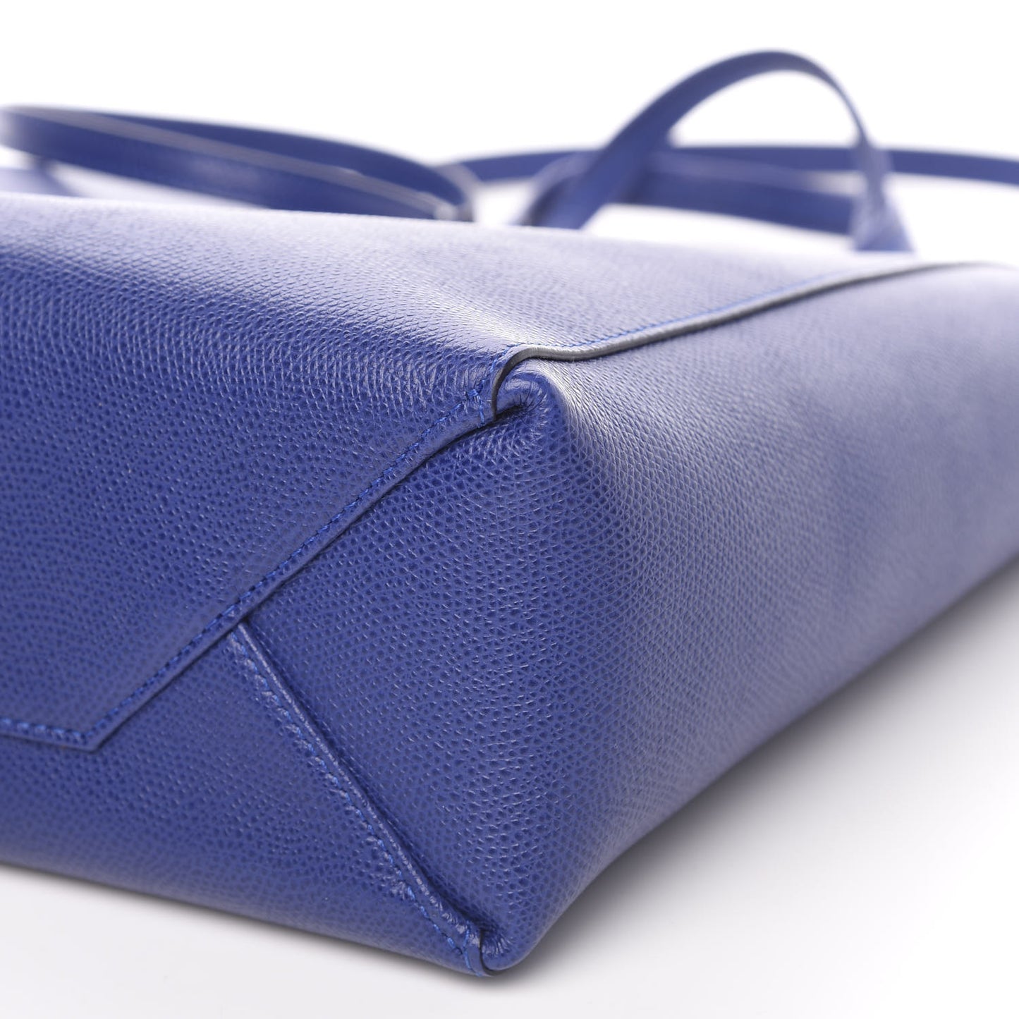 Grained Calfskin Small Vertical Cabas Indigo