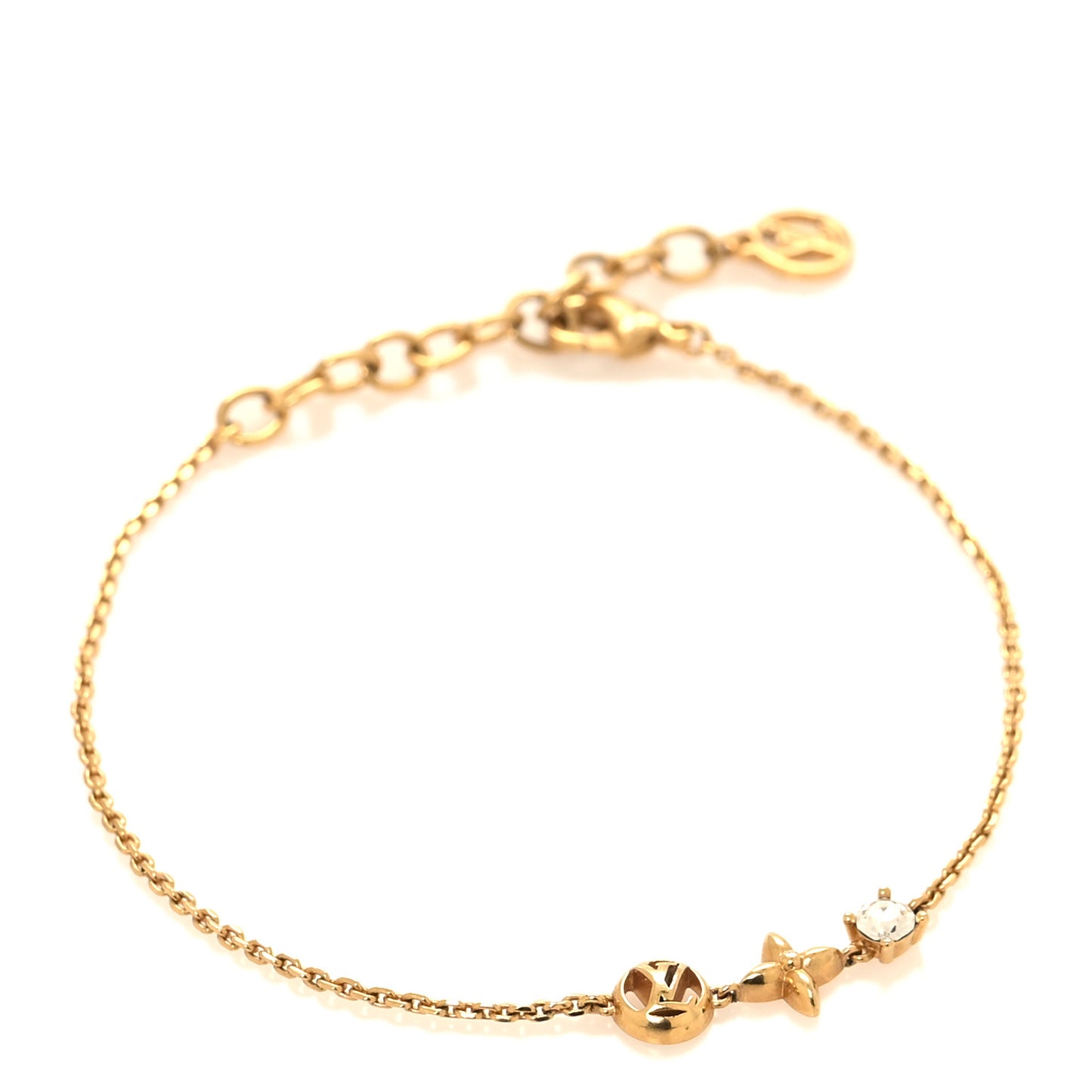 Metal Crystal Petit Louis Bracelet Gold