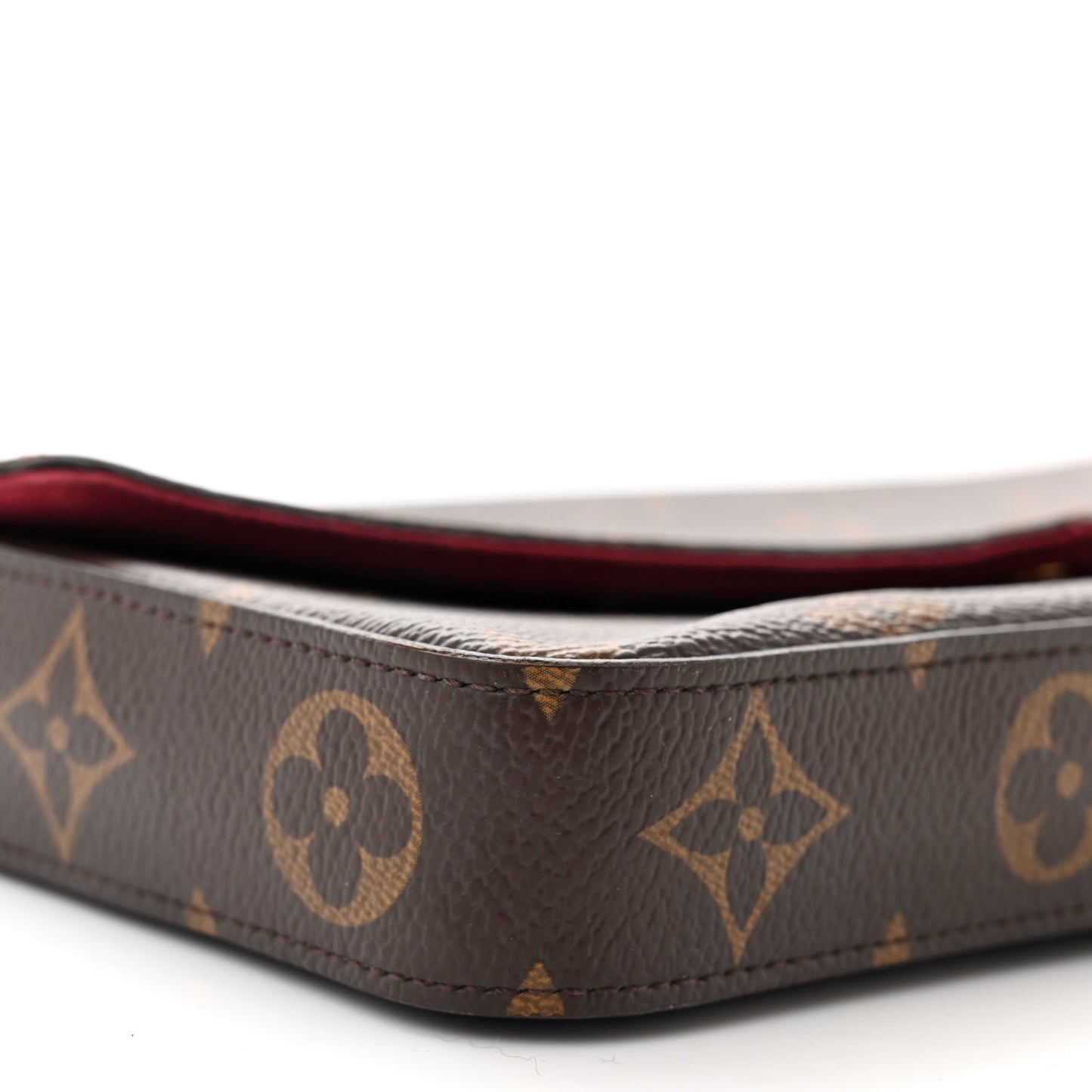 Monogram Pochette Felicie Chain Wallet Fuchsia