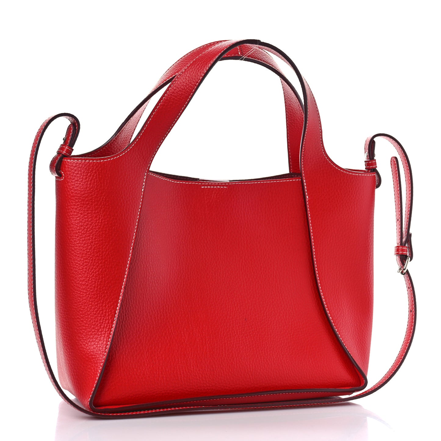 Eco Alter Nappa East West Perforated Tote Bright Red