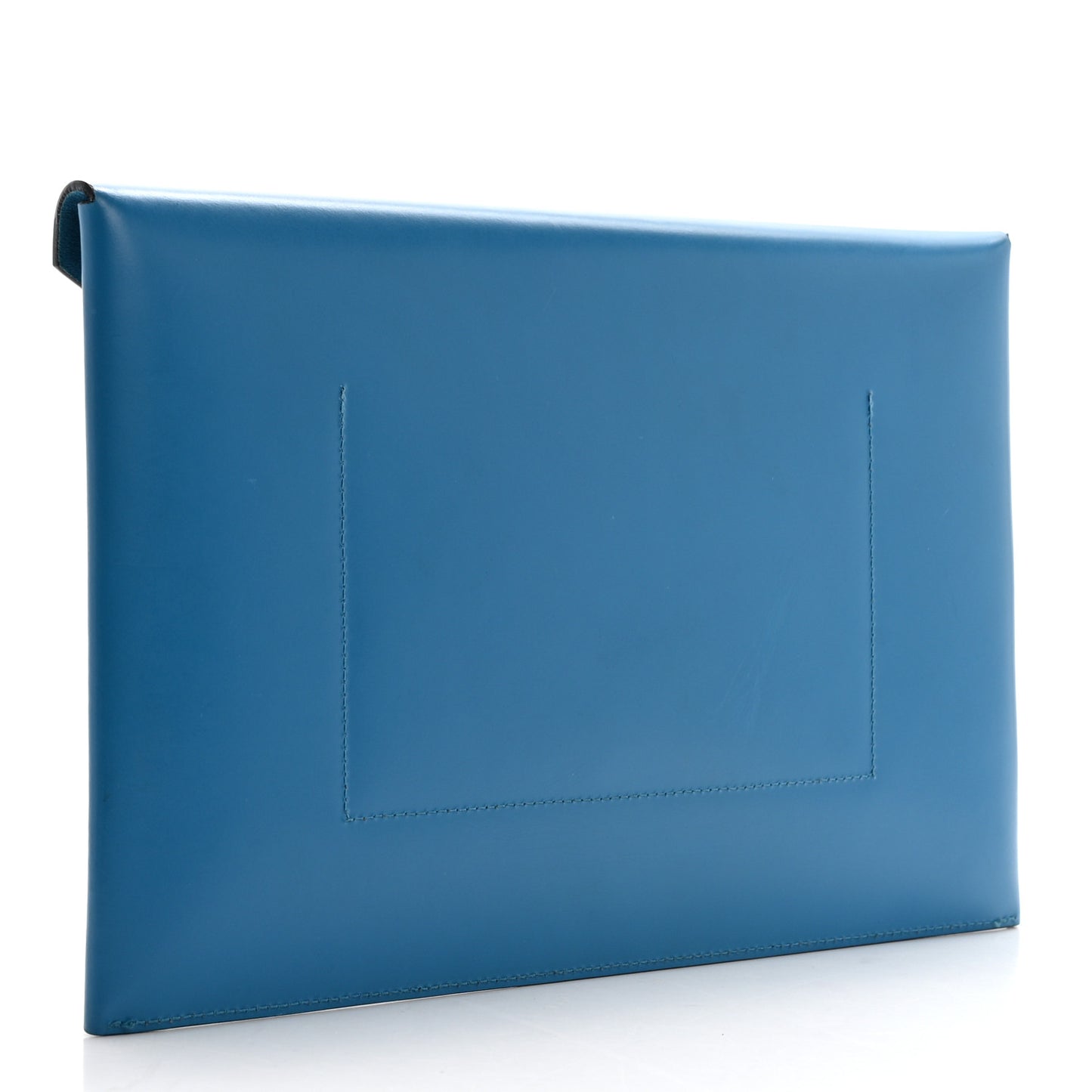 Calfskin Lockett Envelope Clutch Robot Blue