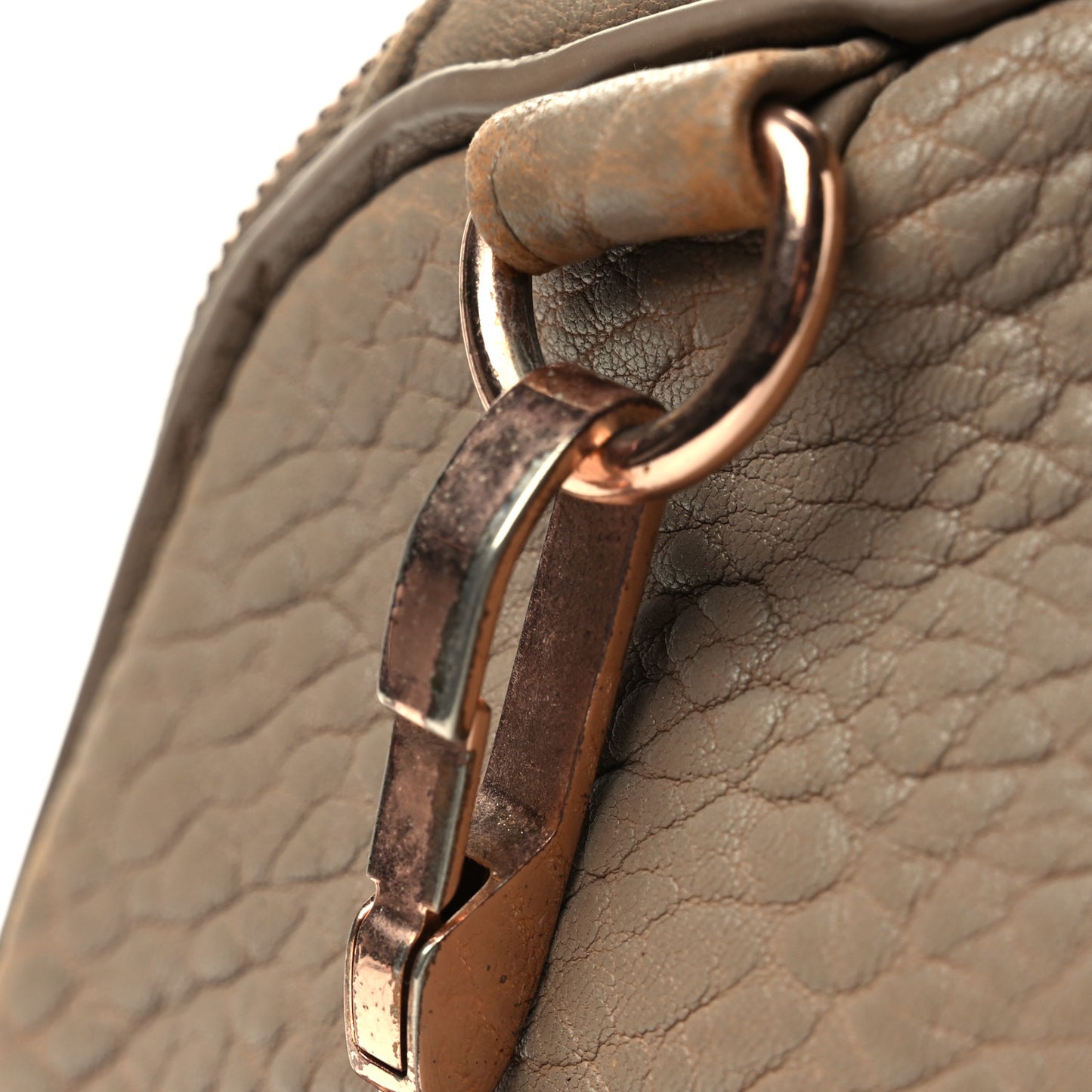 Pebbled Lambskin Rockie Latte Rose Gold Hardware