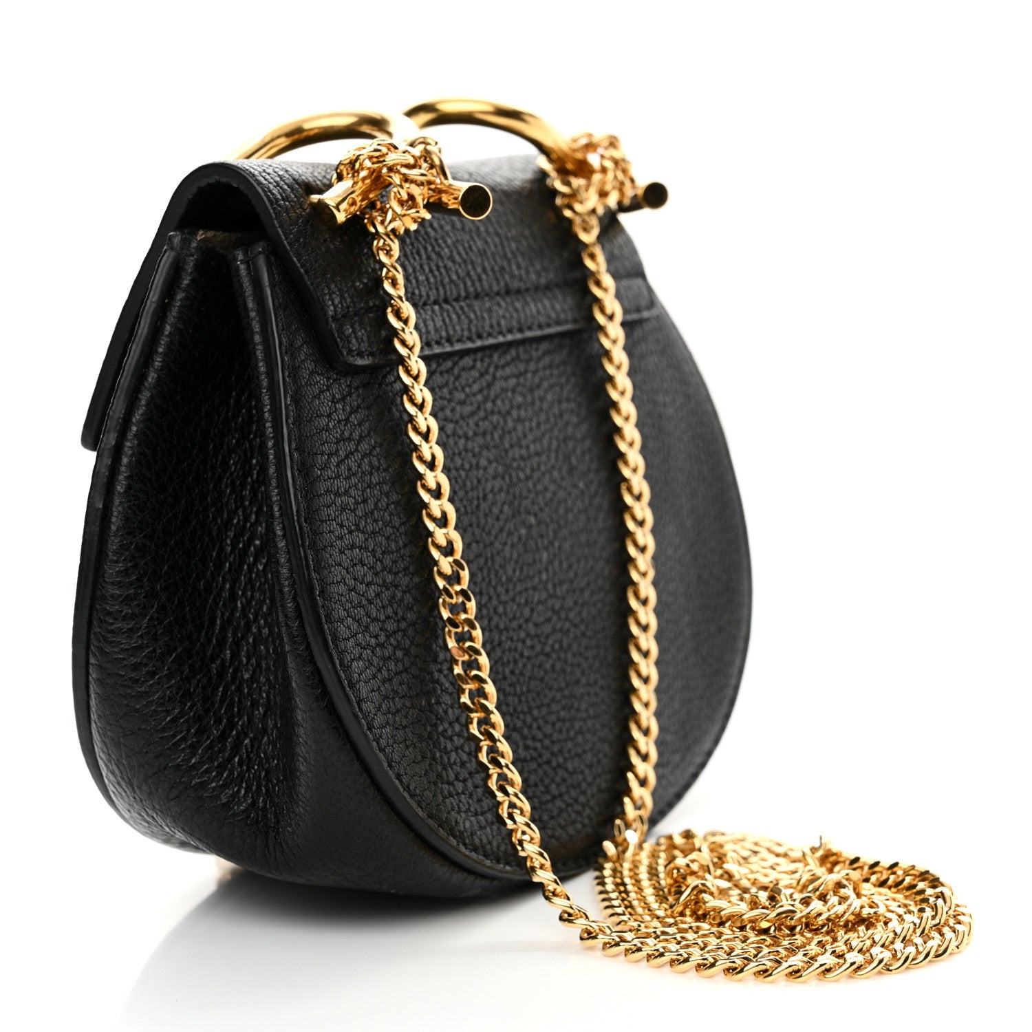 Chloe Grained Lambskin Nano Drew Shoulder Bag Black 3 of 10