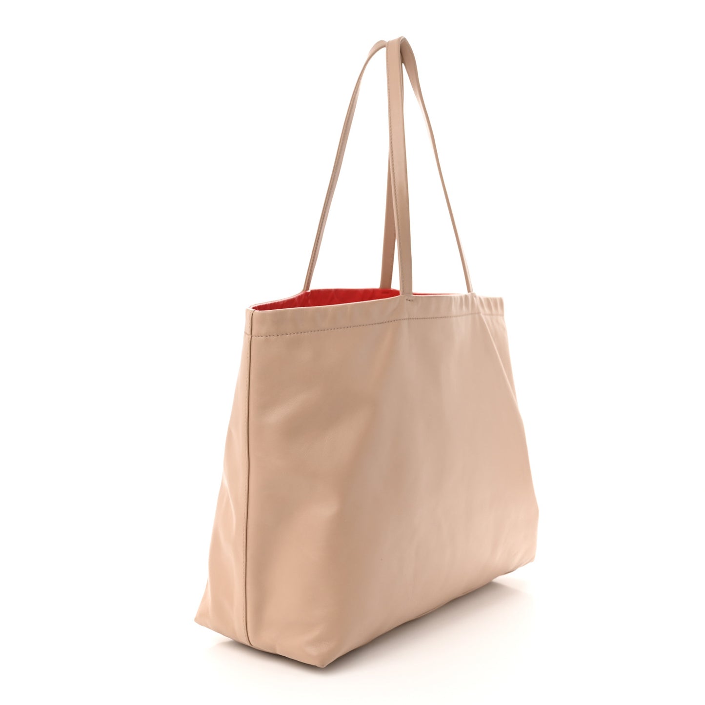 Soft Calfskin Shopping Tote Cammeo Lacca