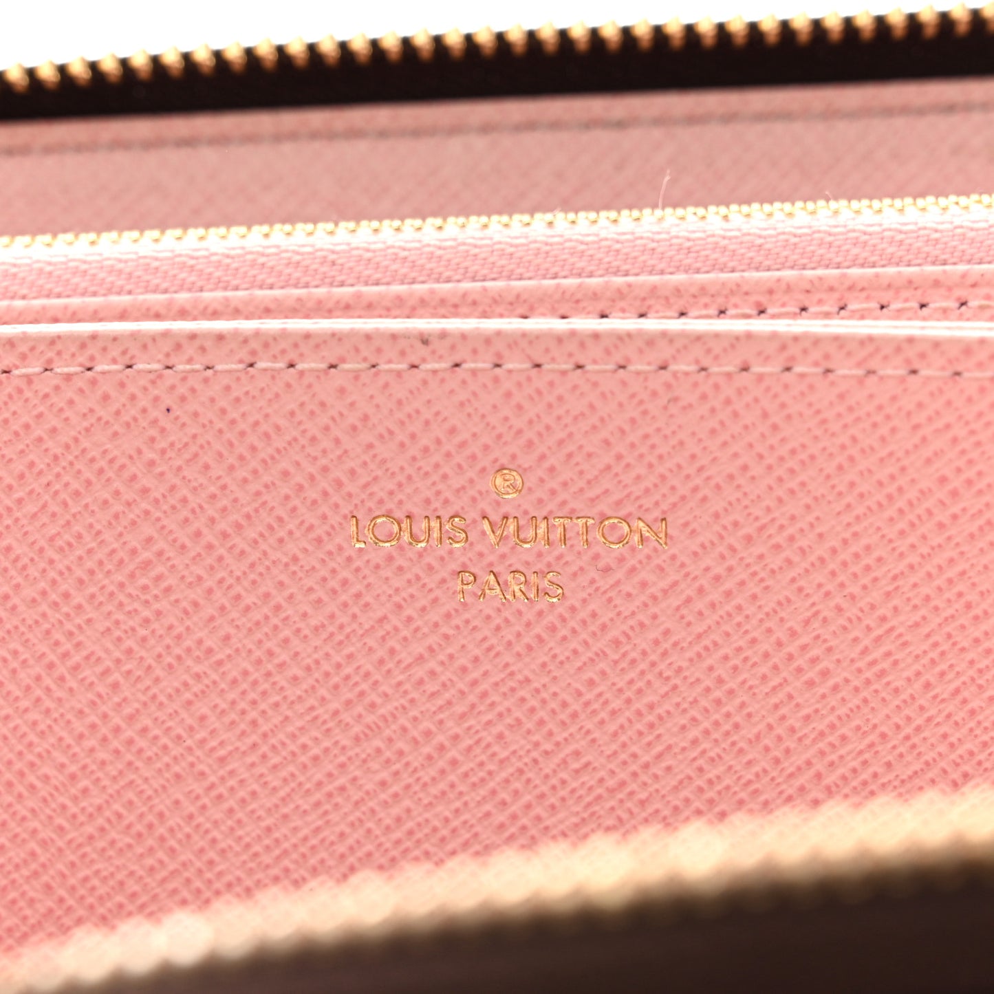 Damier Ebene Zippy Wallet Rose Ballerine