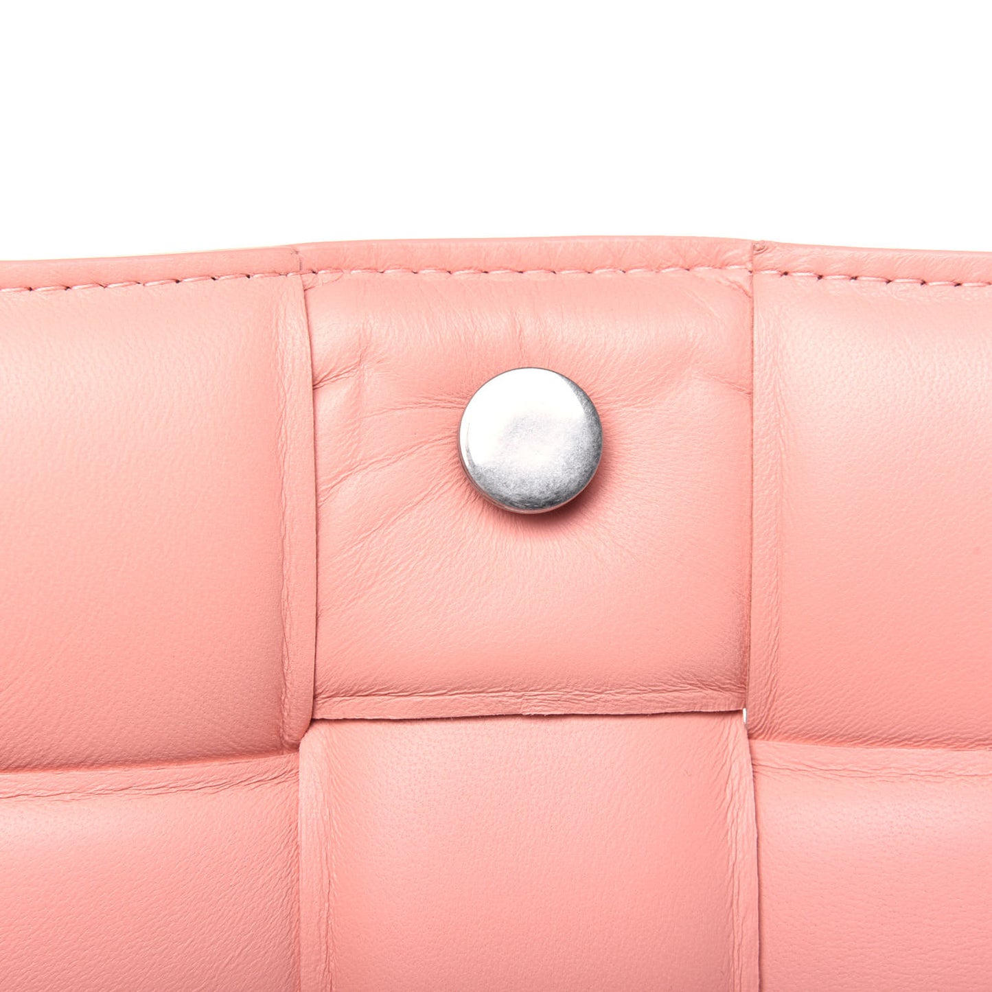 Nappa Maxi Intreccio Padded Cassette Crossbody Bag Peachy