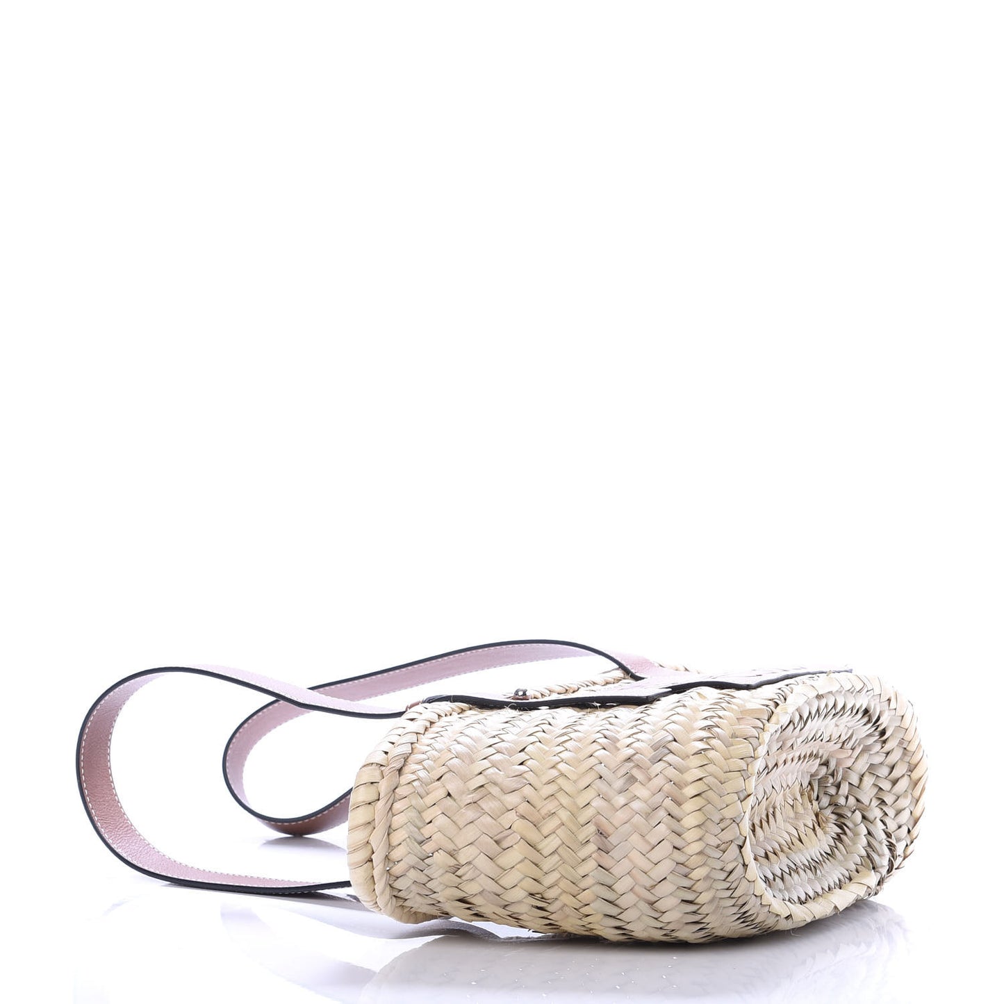 Raffia Small Basket Tote Bag Natural Tan