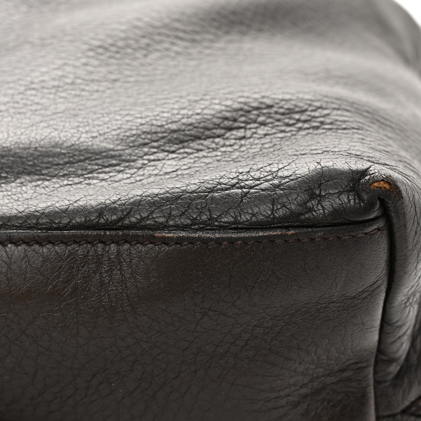 Deerskin Large Hip Bamboo Hobo Dark Cocoa