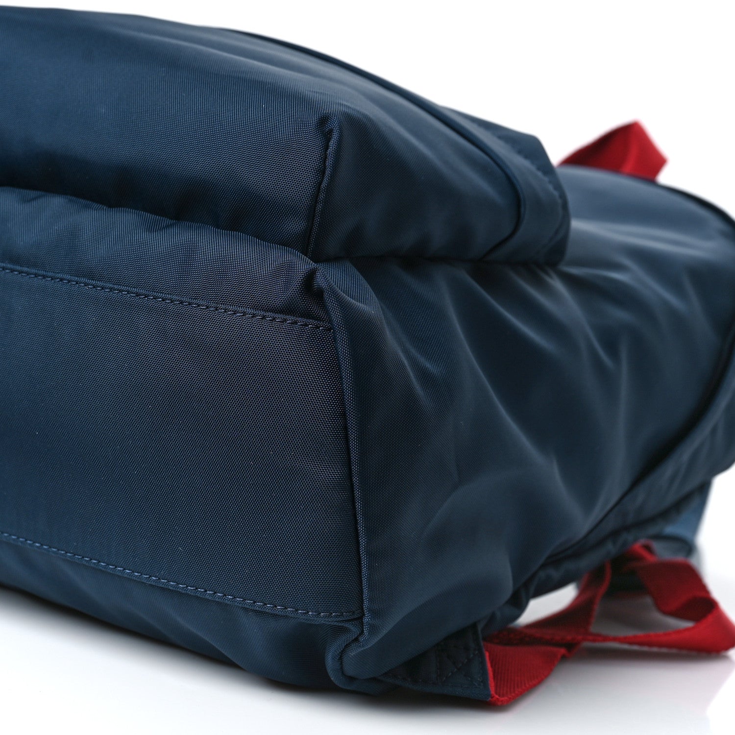 Balenciaga Sport Nylon Logo Embroidered Large Wheel Backpack Navy Blue Red 9 of 9