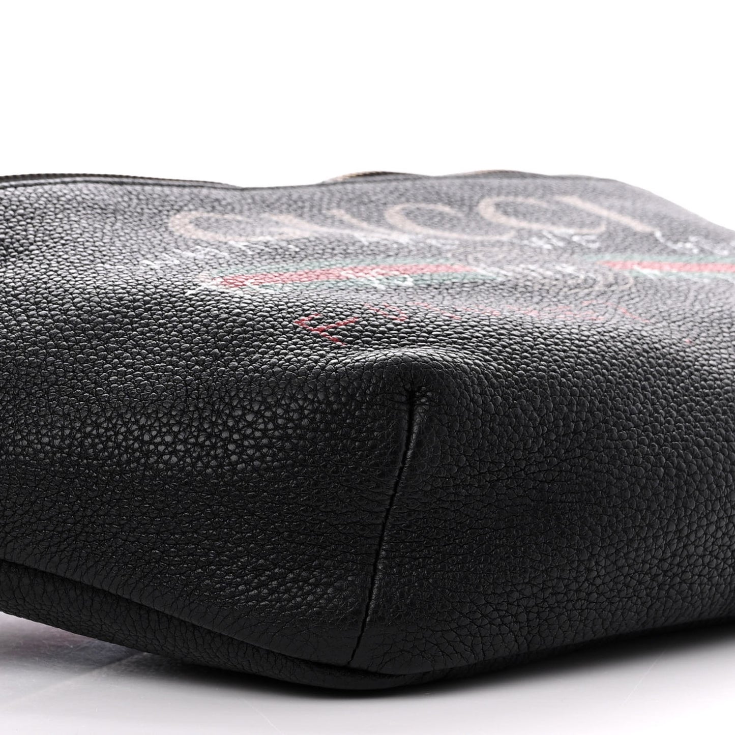 Grained Calfskin Coco Capitan Logo Belt Bag Black