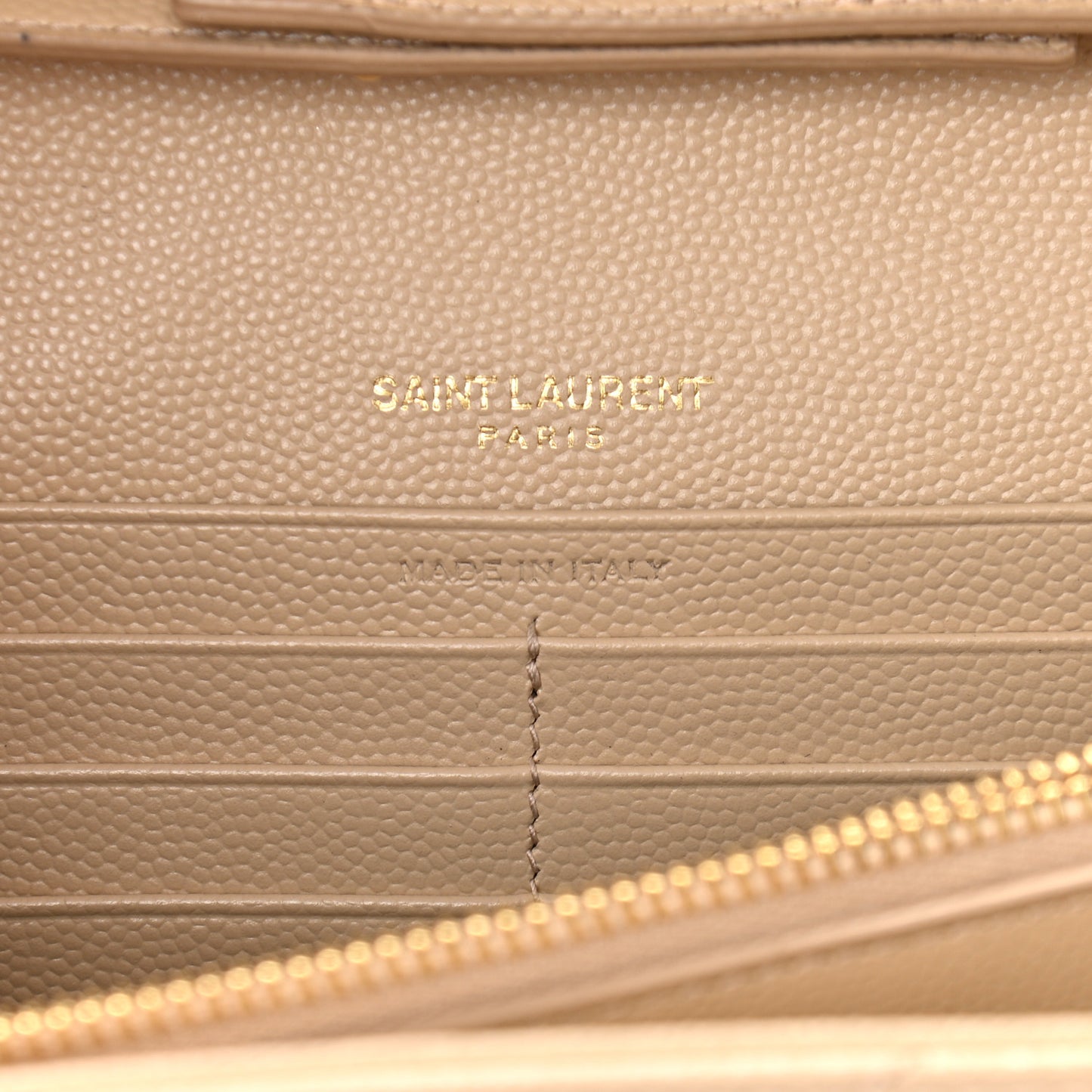 Grain De Poudre Matelasse Chevron Monogram Chain Wallet Nude Powder