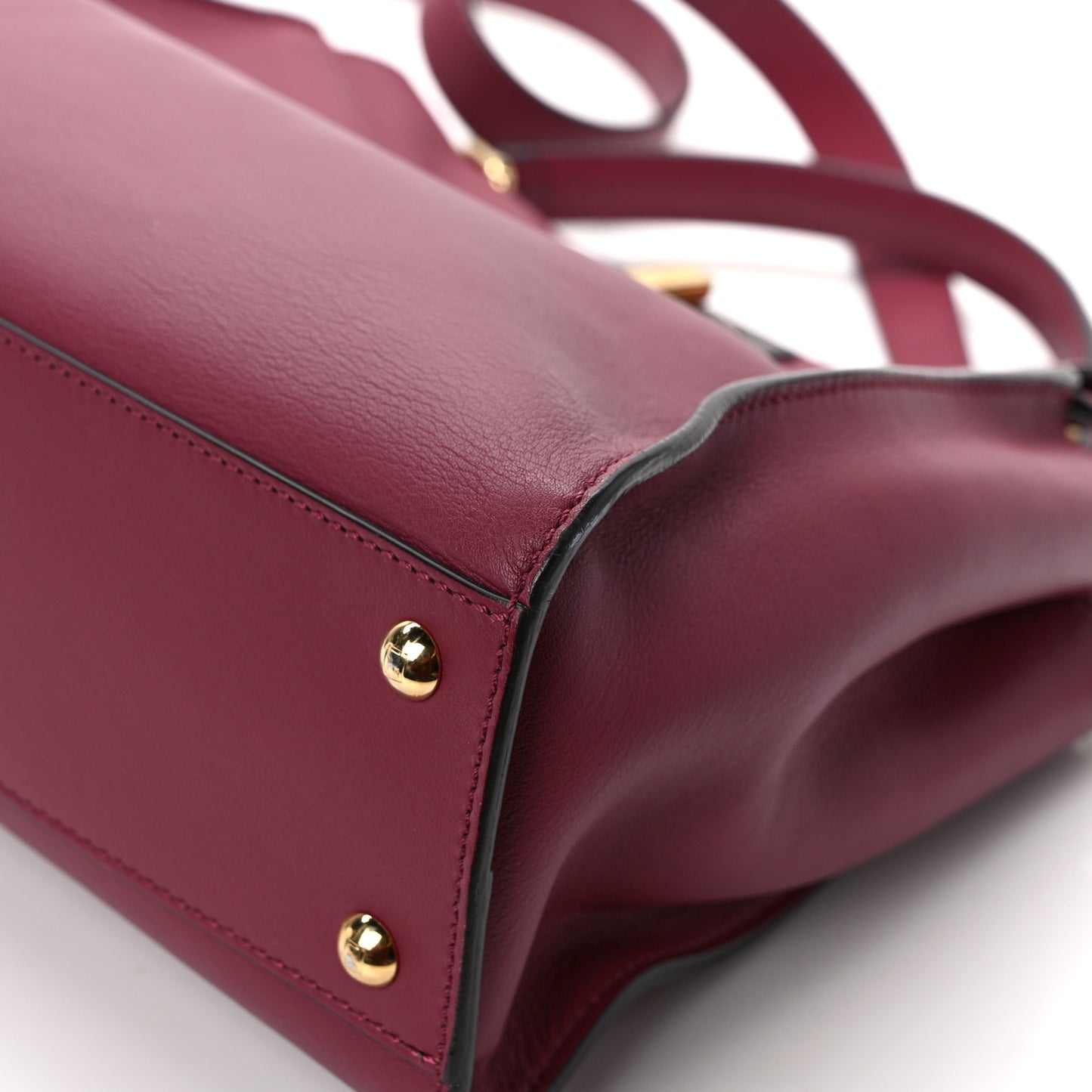 Vitello Seta Medium Peekaboo Iconic Satchel Magenta