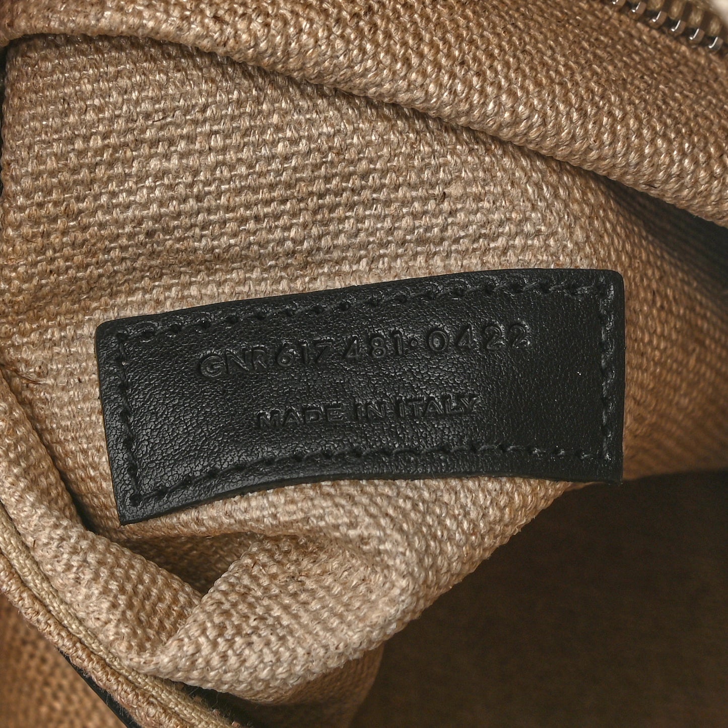 Linen Calfskin Small Rive Gauche Tote Greggio Natural